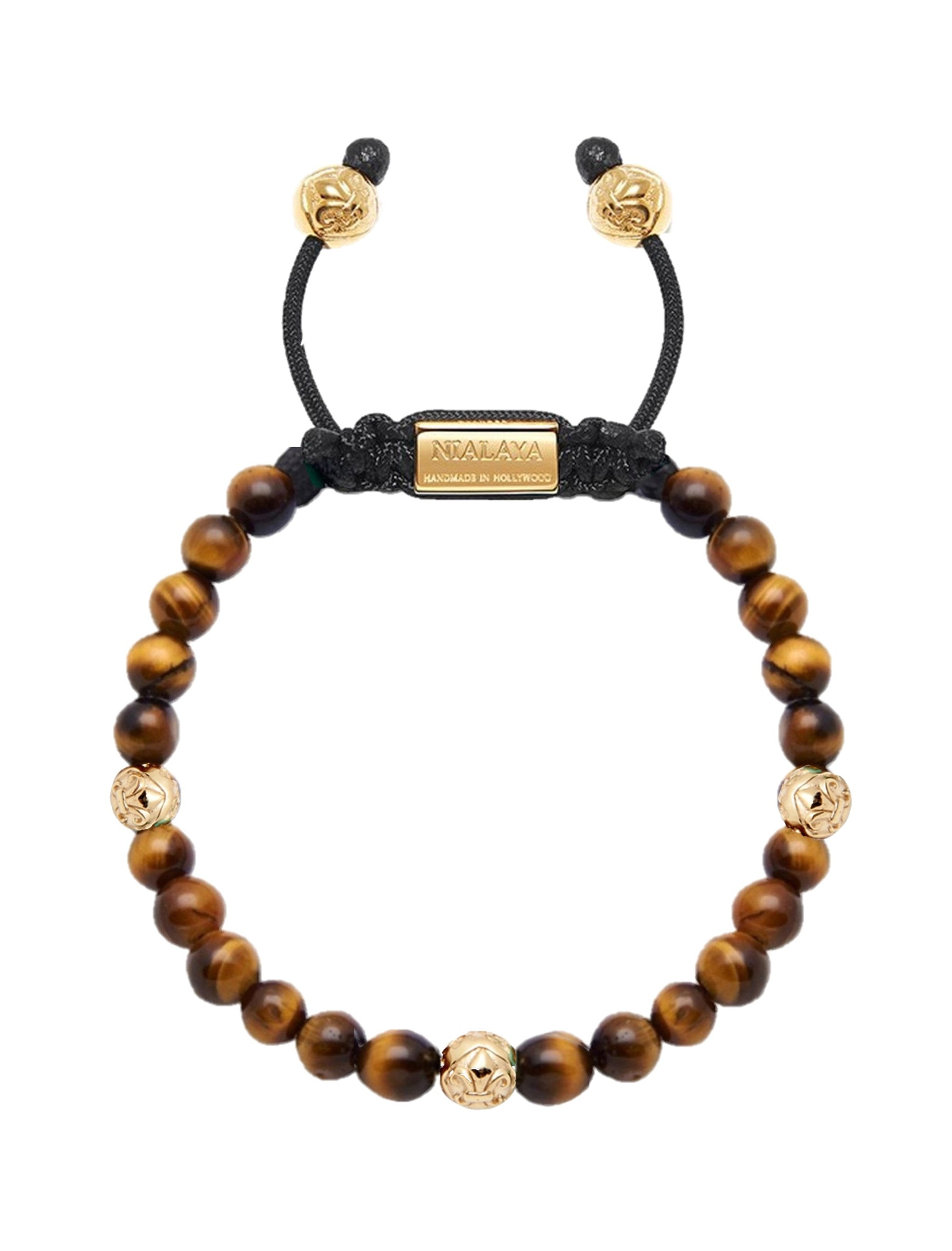 Exclusive 18K Gold Nialaya bracelet with Brown Tiger Eye