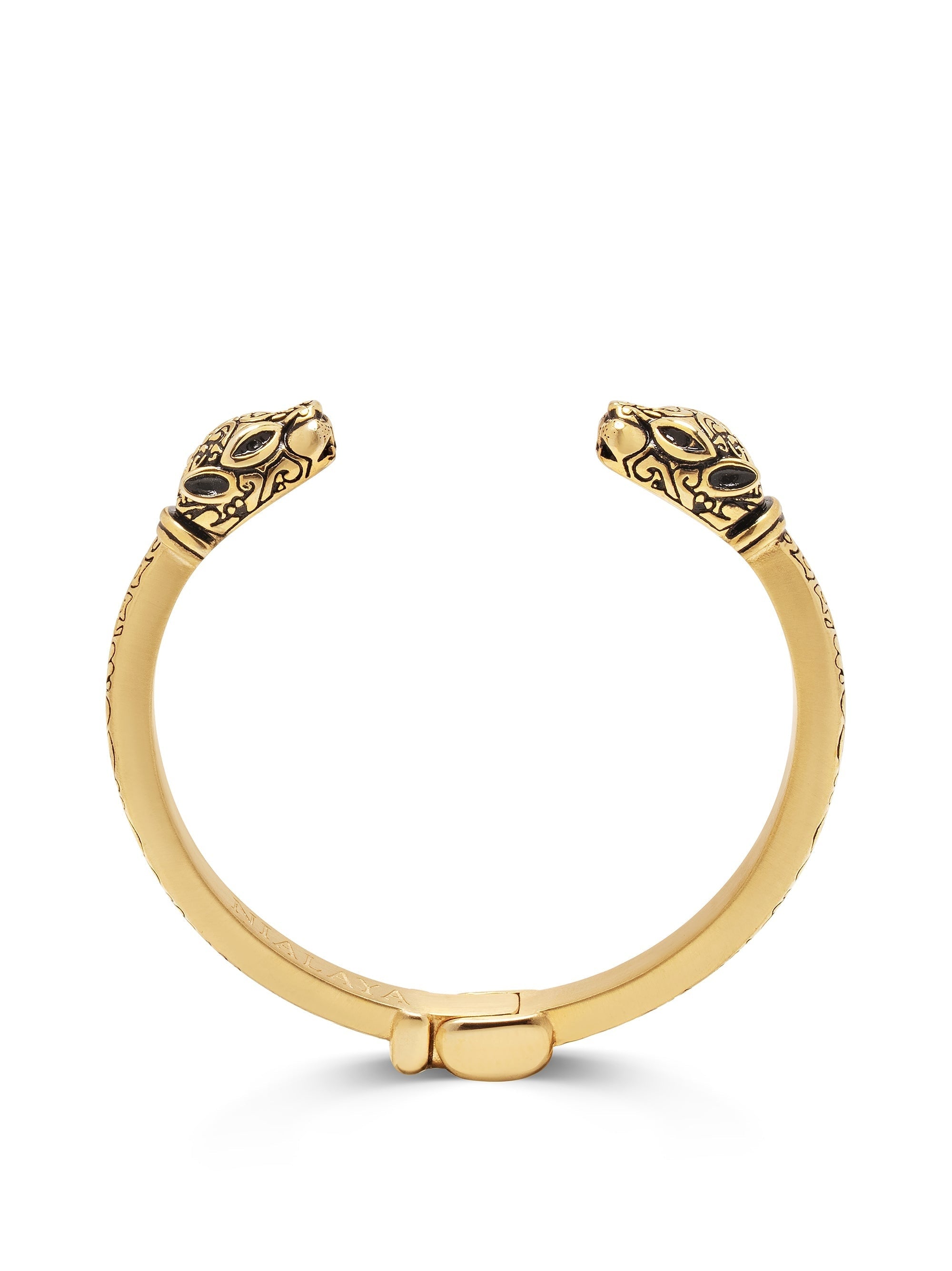 Men'S Adorned Panther Bangle In Gold