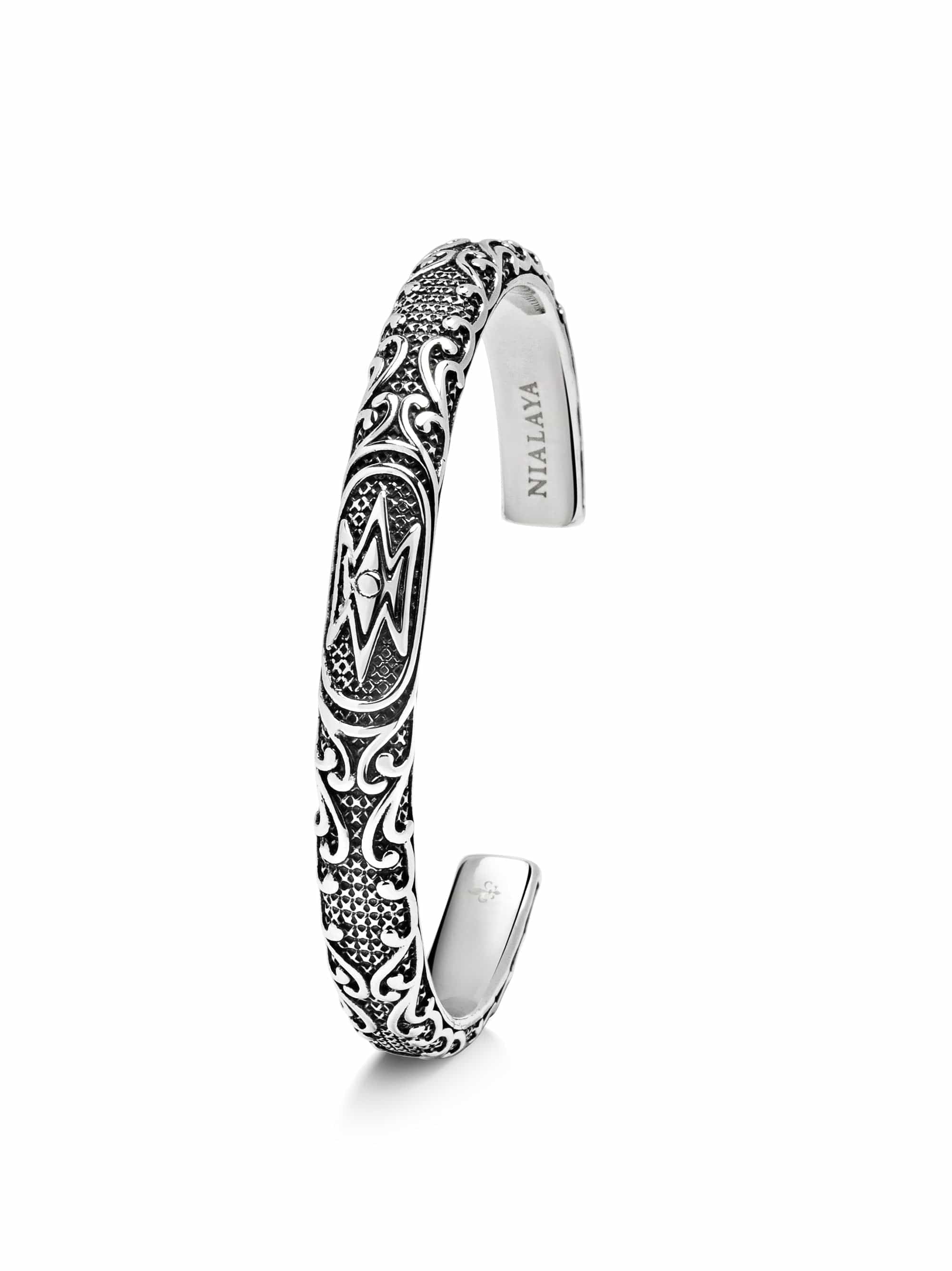 Vintage Cuff Bracelet In Silver