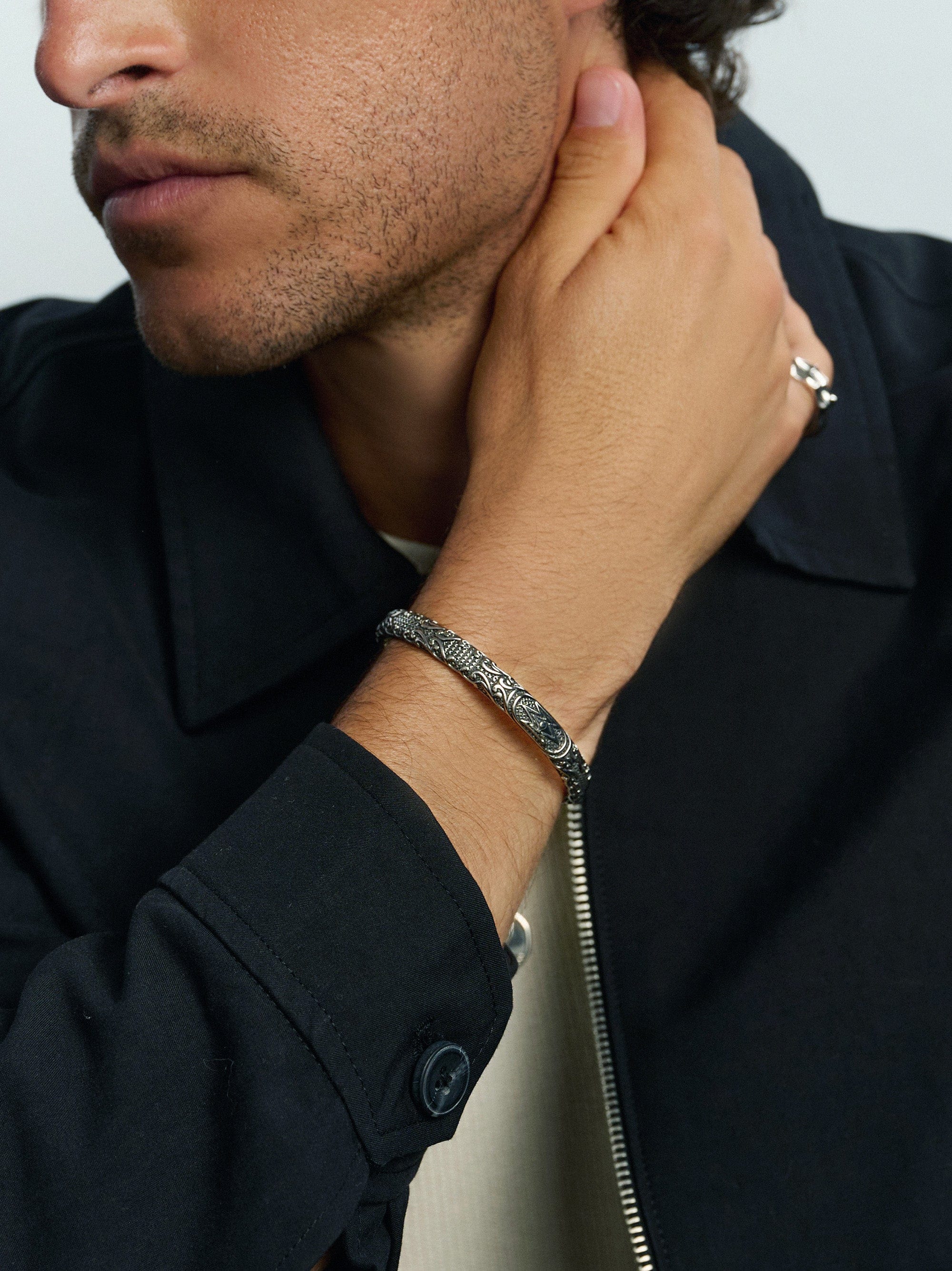 Vintage Cuff Bracelet In Silver