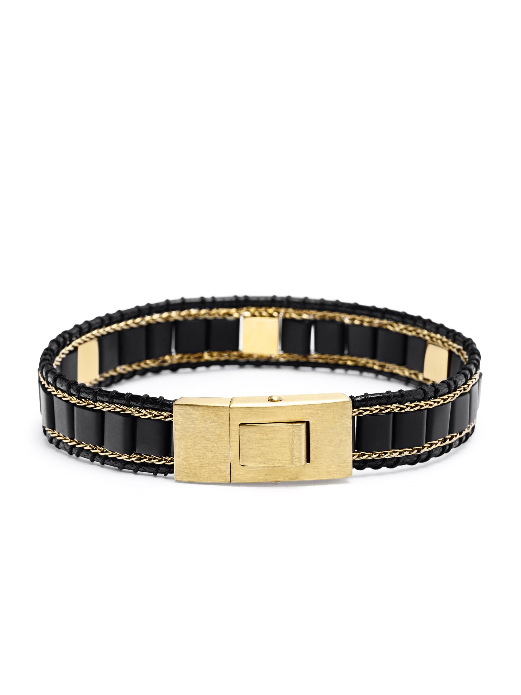 Black Onyx Stud Bracelet