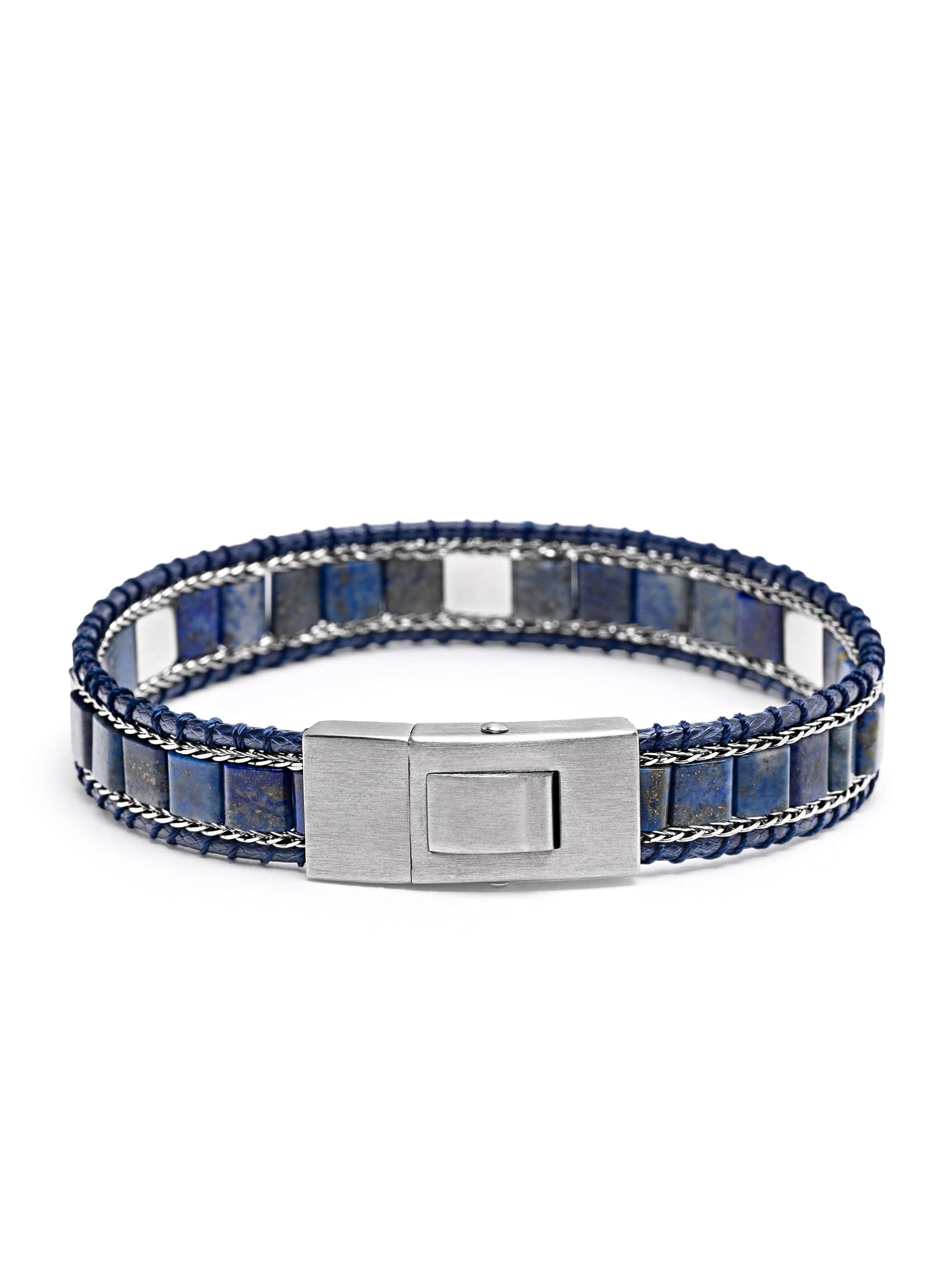 Blue Lapis Stud Bracelet
