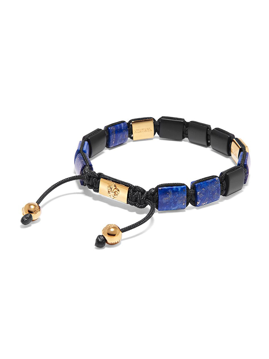 The Cz Flatbead Collection with Lapis lazuli and Onyx