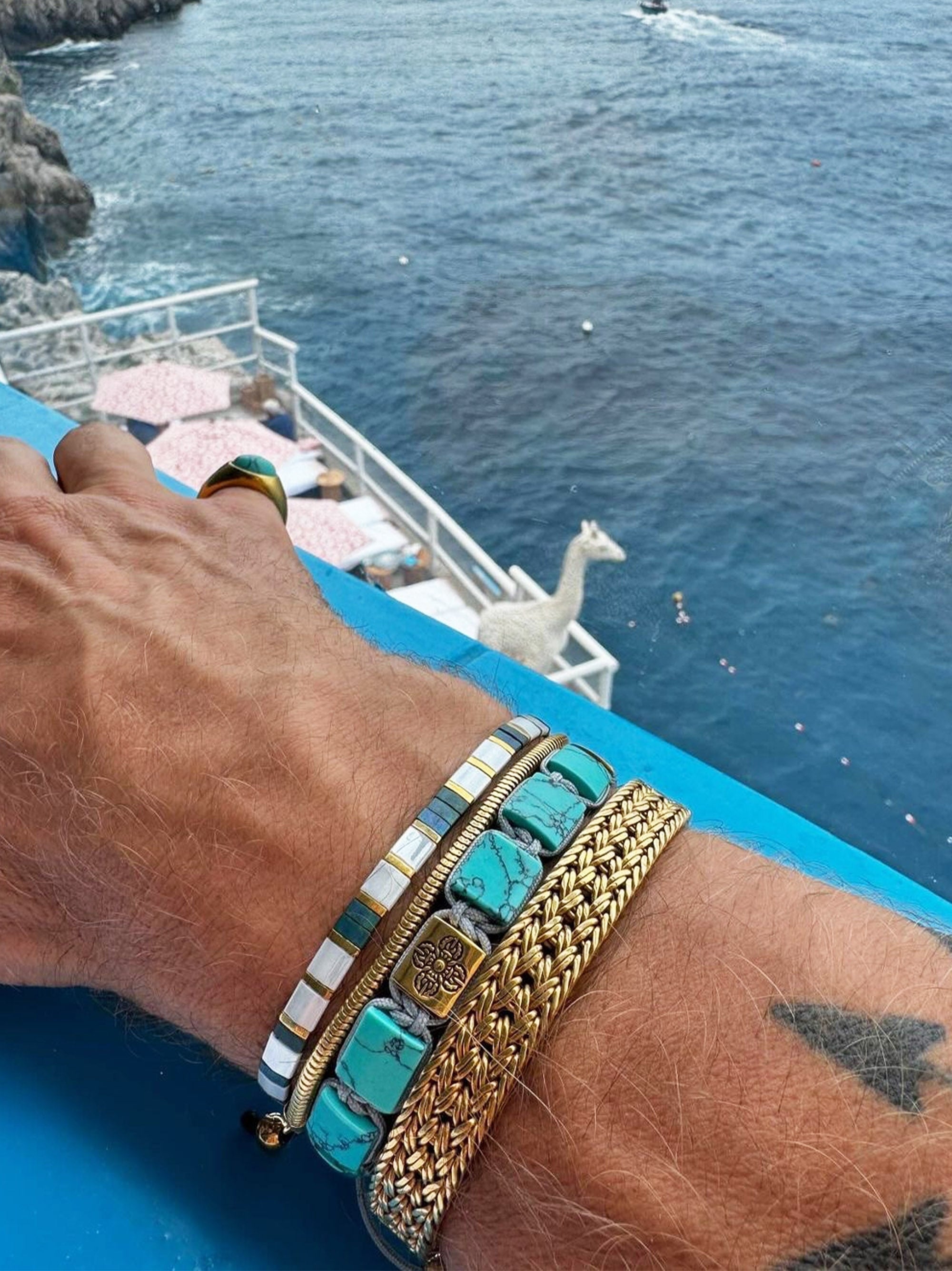 The Dorje Flatbead Collection - Turquoise and Gold