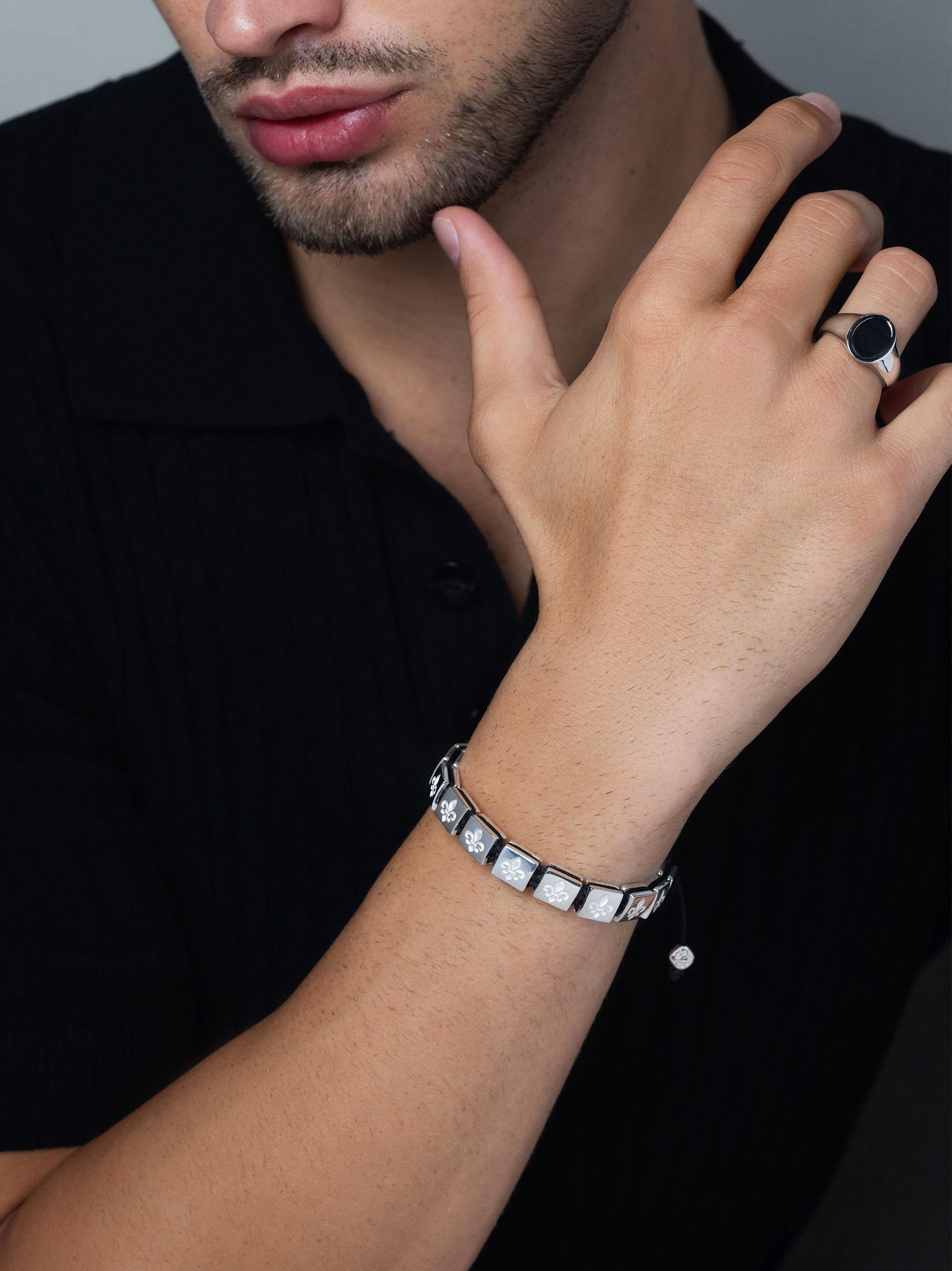 Men'S Flatbead Bracelet In Sterling Silver