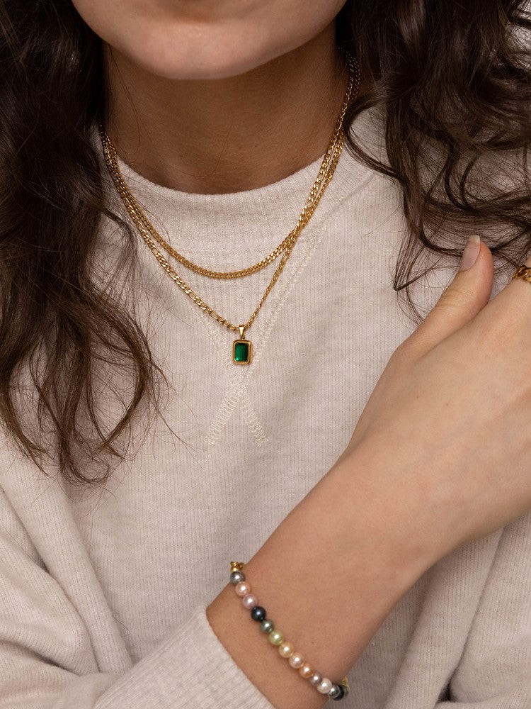 Women'S Rainbow Pearl Bracelet