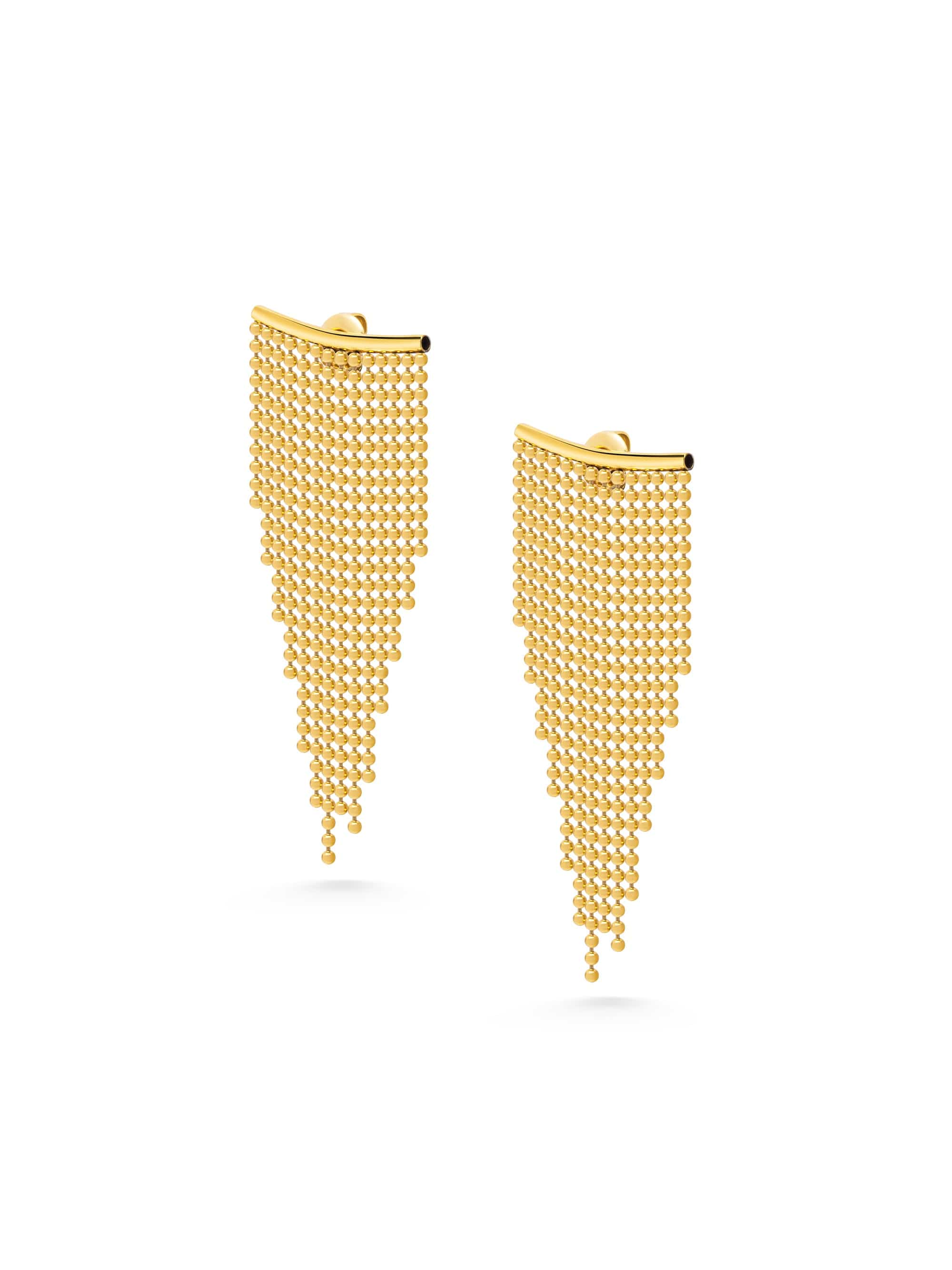 TASSEL FRINGE EARRINGS IN GOLD