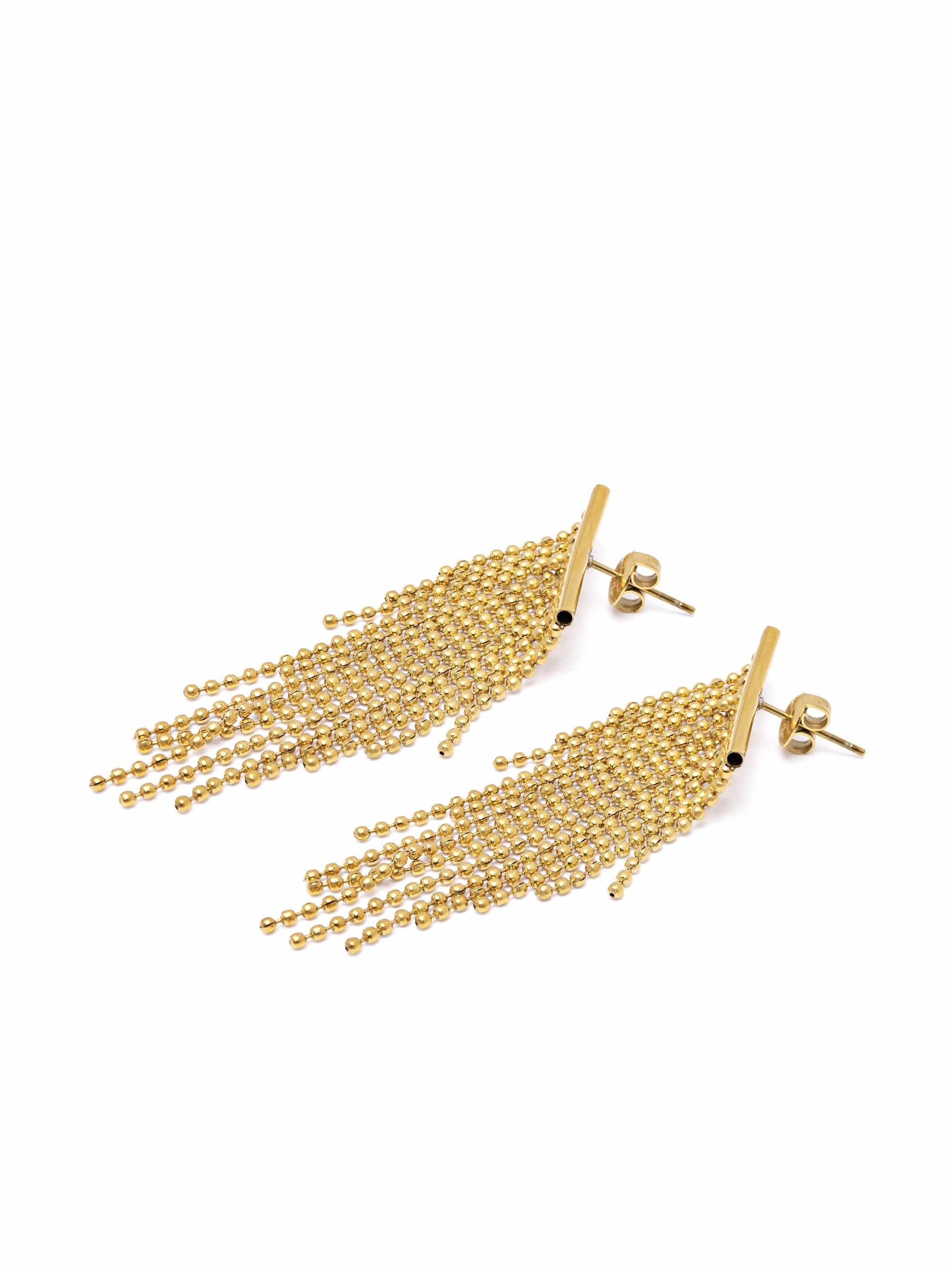 TASSEL FRINGE EARRINGS IN GOLD