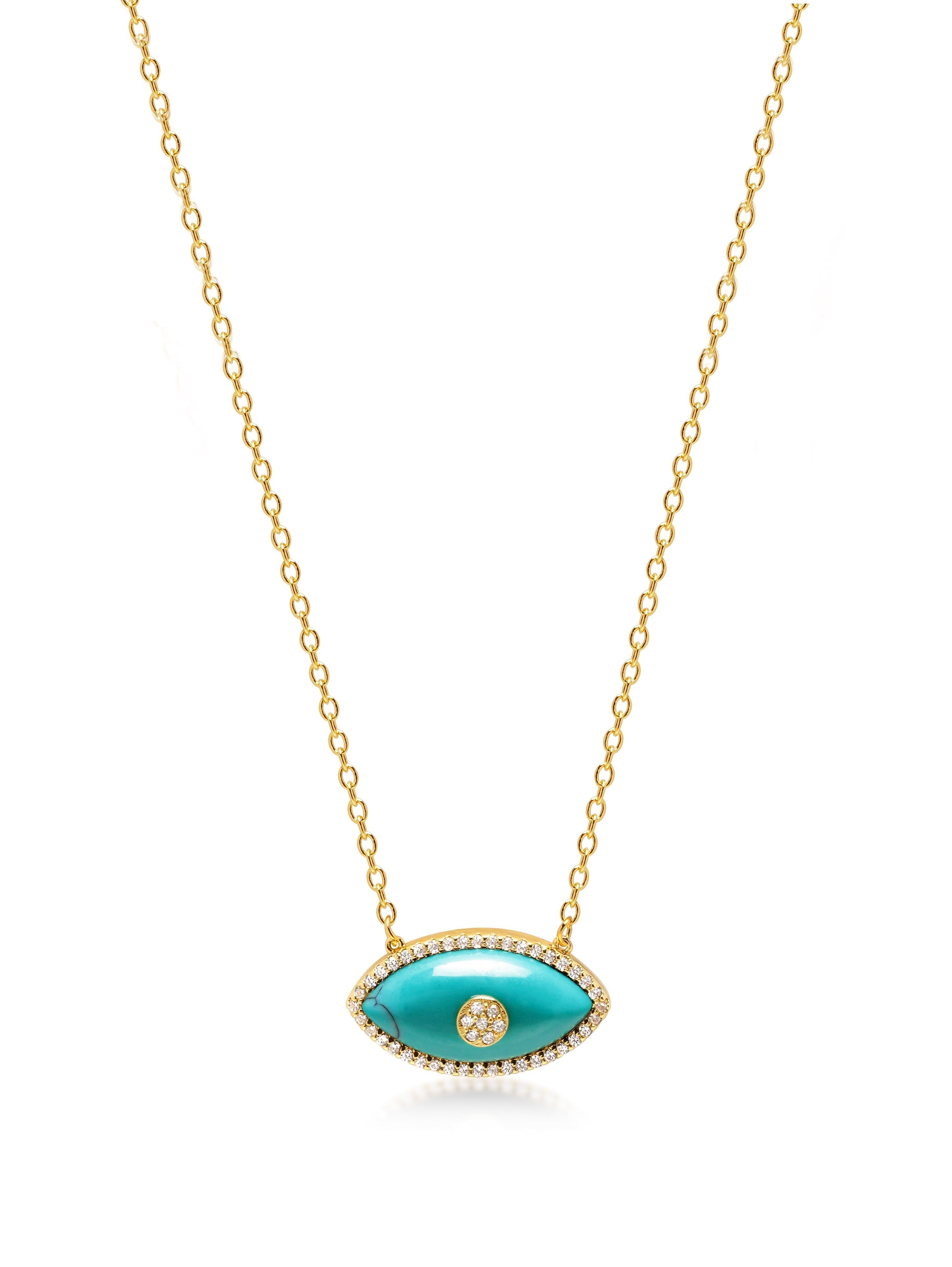 Women'S Turquoise Evil Eye Necklace