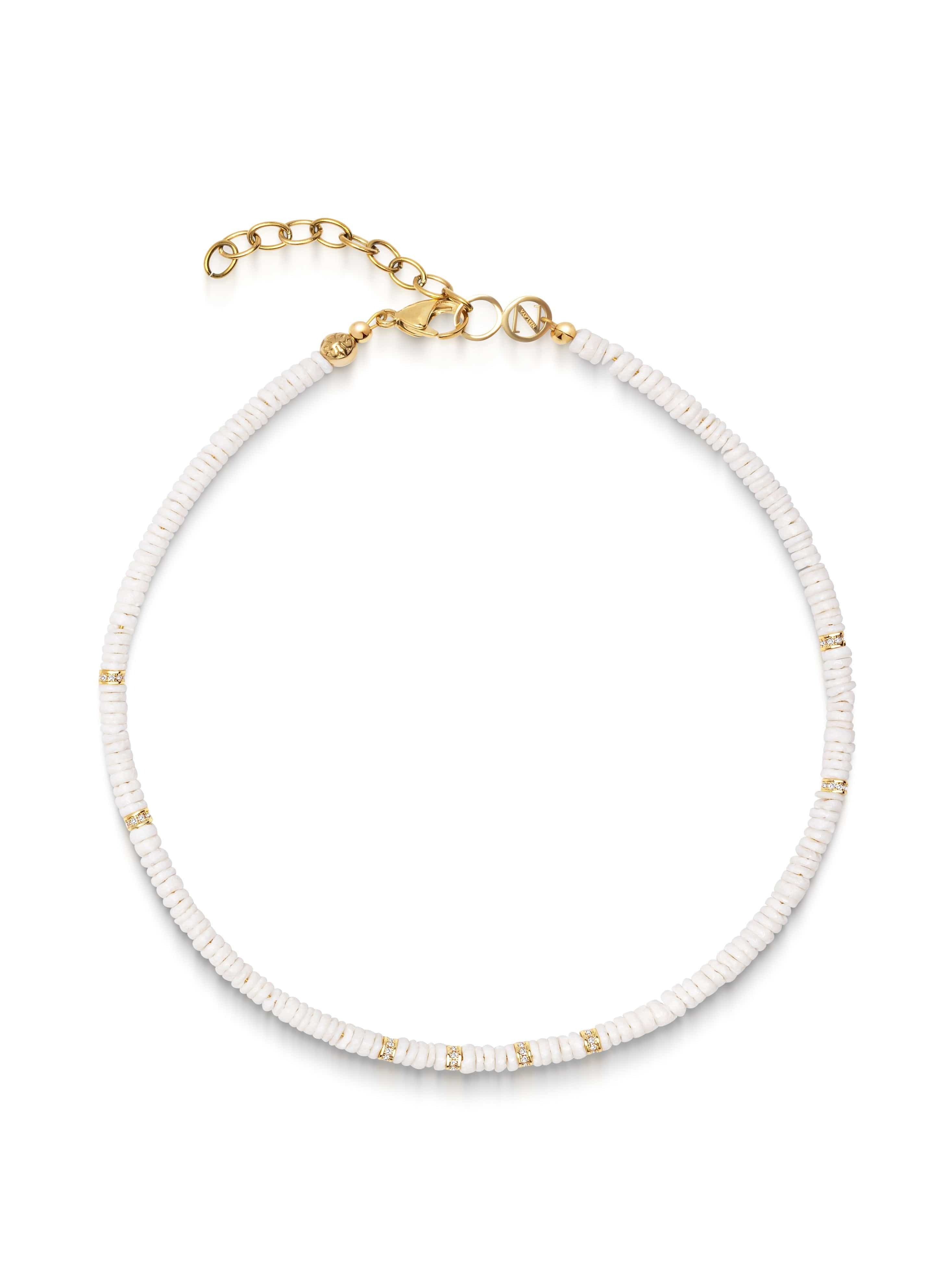Women'S Shell Necklace With Gold Details