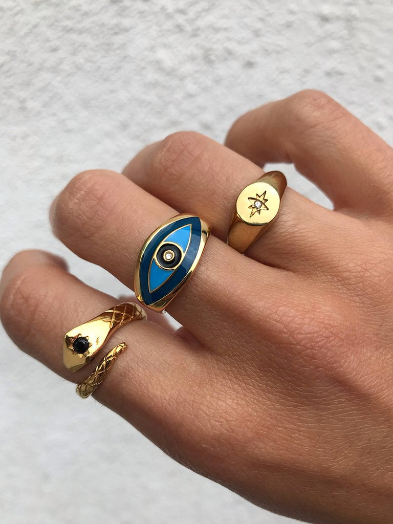 Women's Large Evil Eye Ring