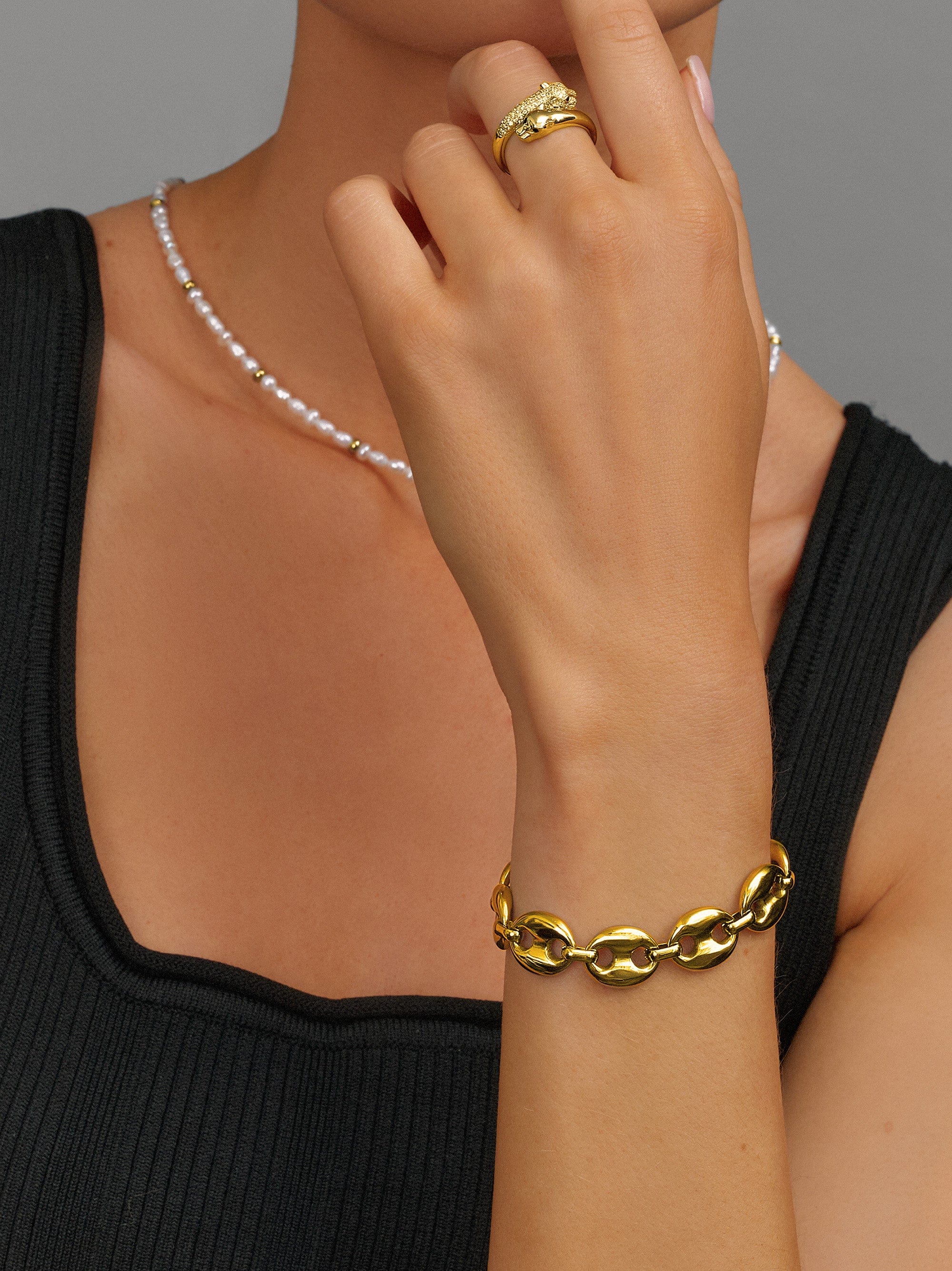 Gold Mariner Link Bracelet
