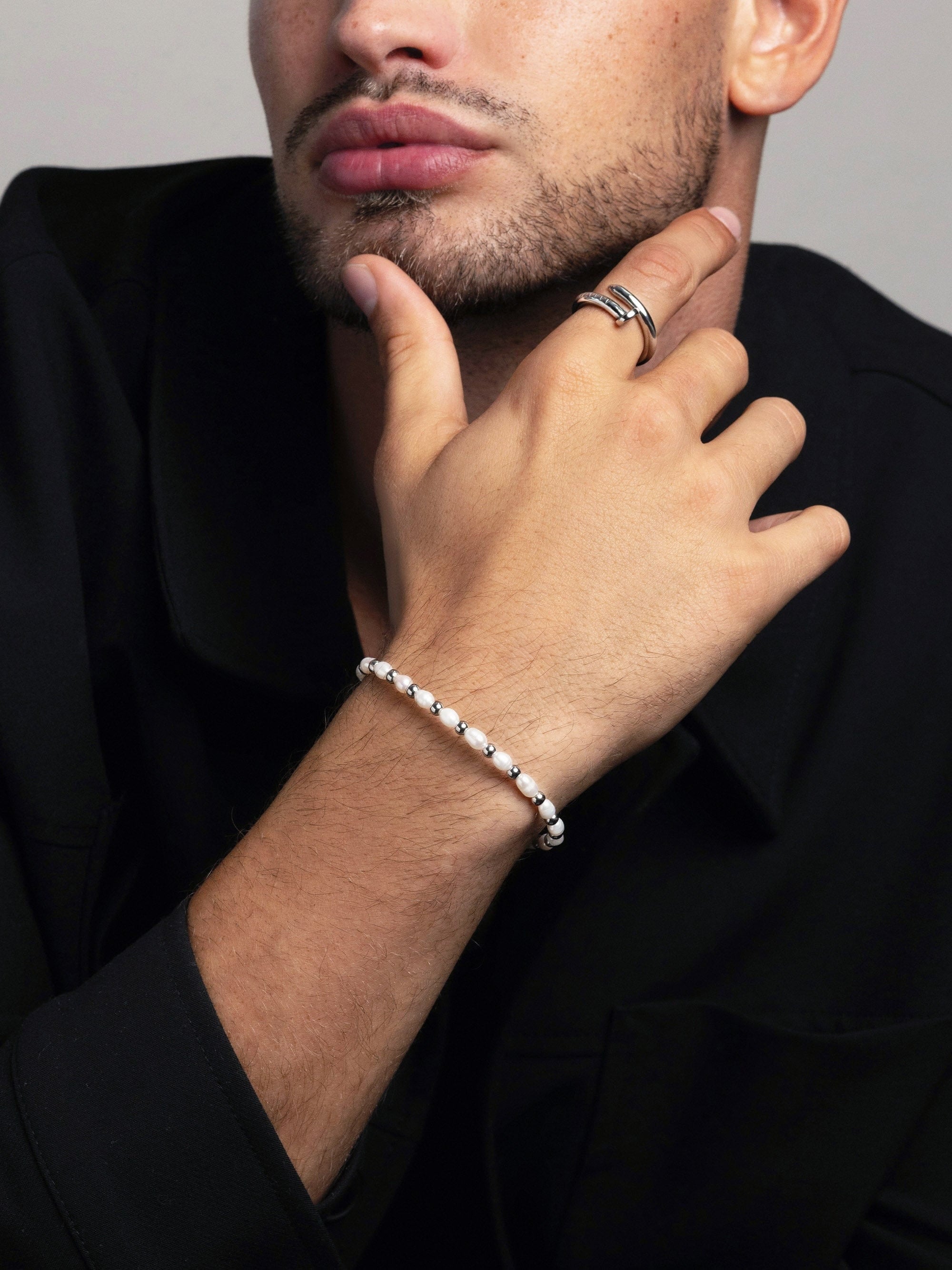 Men'S Baroque Pearl Bracelet