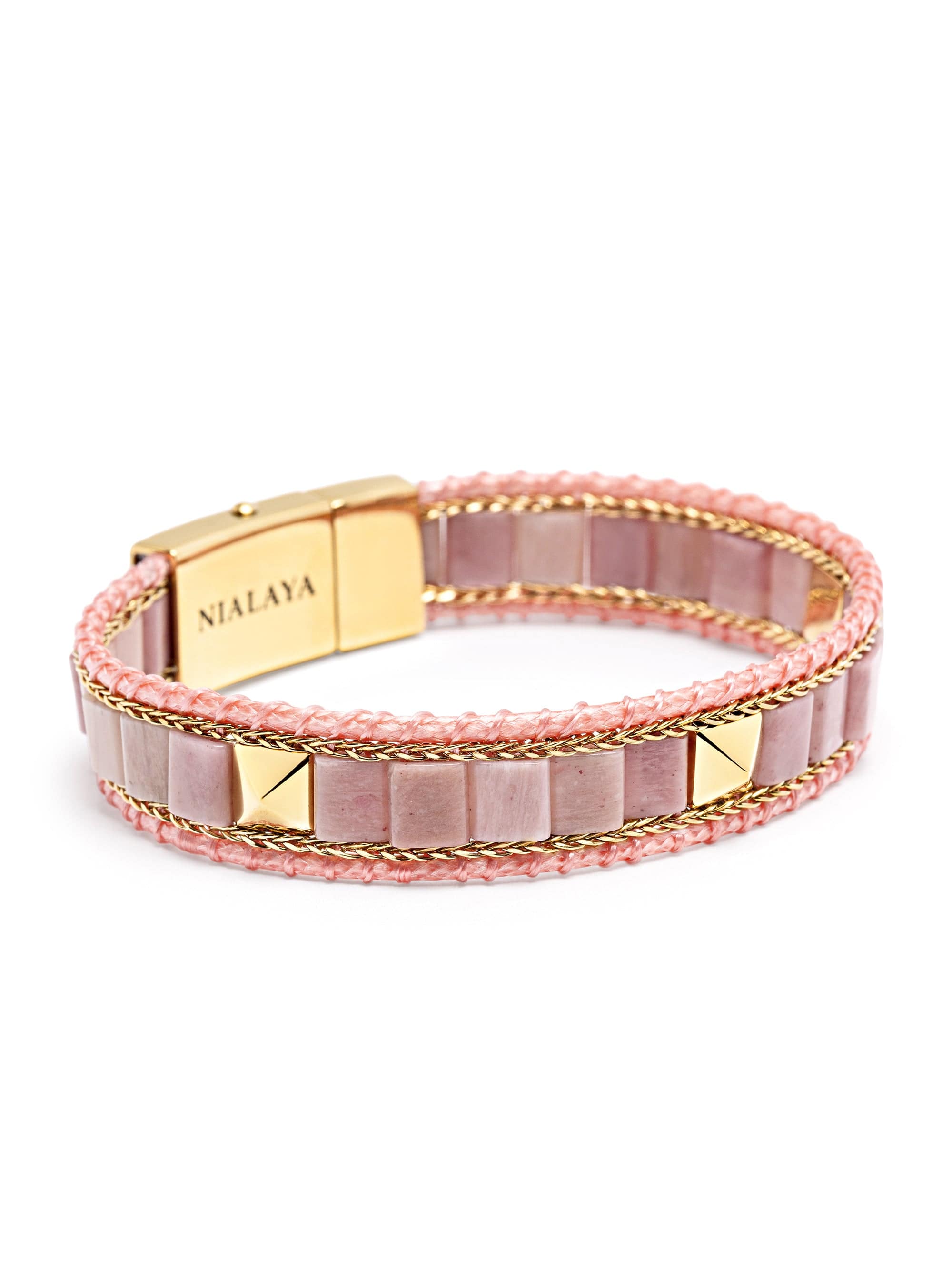 Rhodonite Stud Bracelet