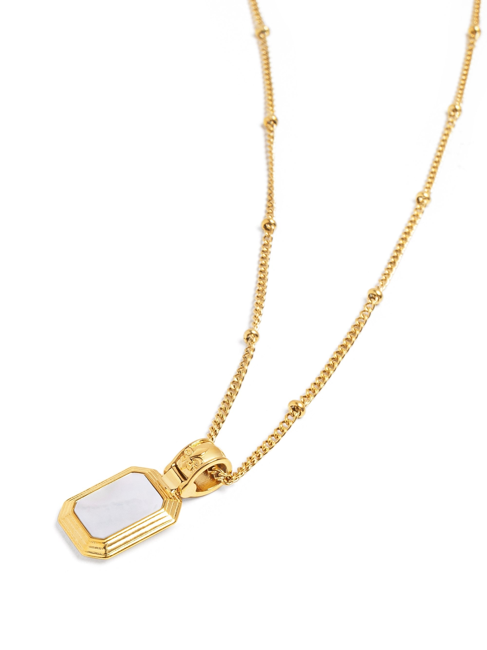 Women'S Sterling Silver Necklace With Two In One Pearl & Black Onyx Pendant