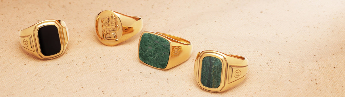 Men’s Designer Rings UAE | Gemstone & Gold Signet – Nialaya