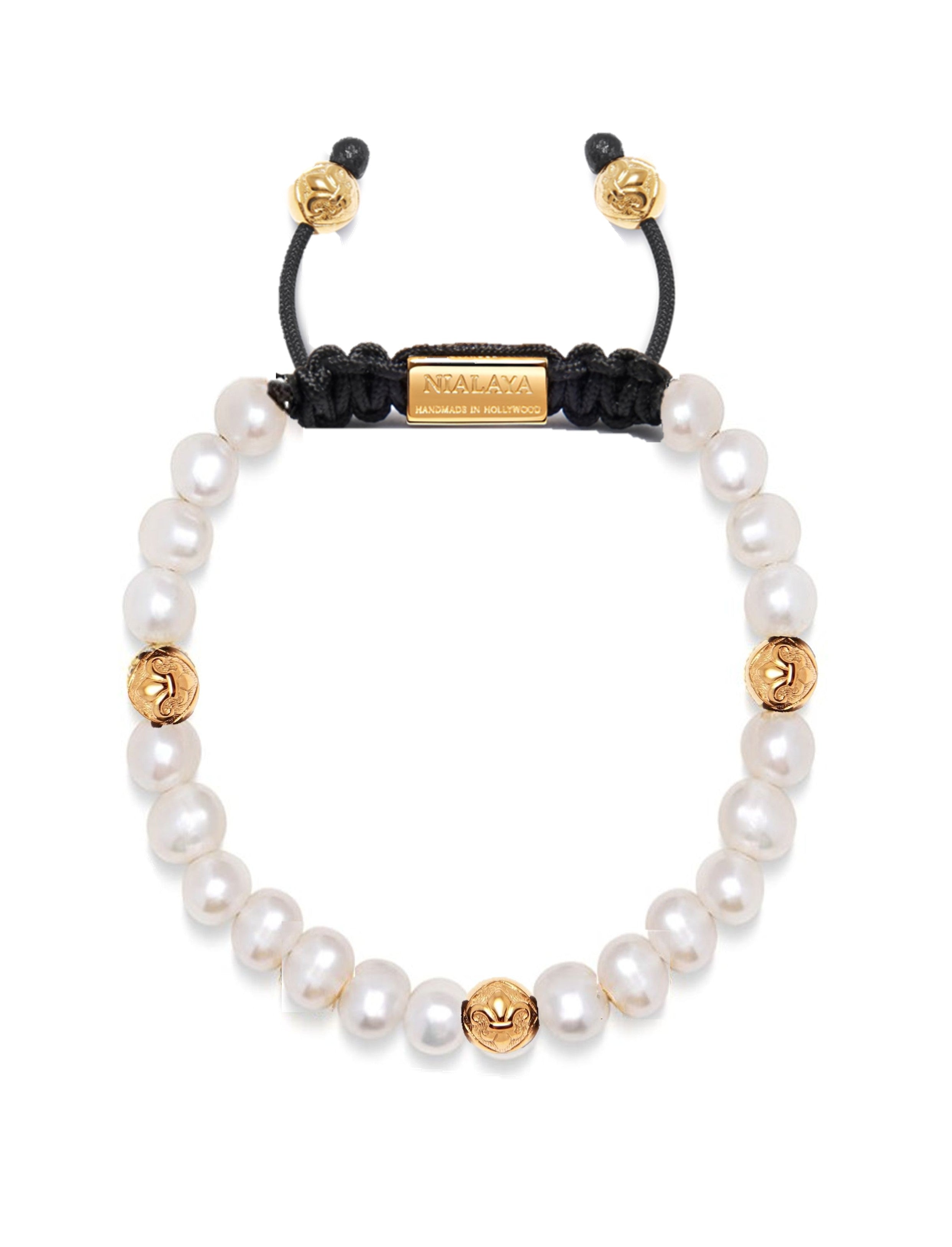 Exclusive 18K Gold Nialaya bracelet with Pearls