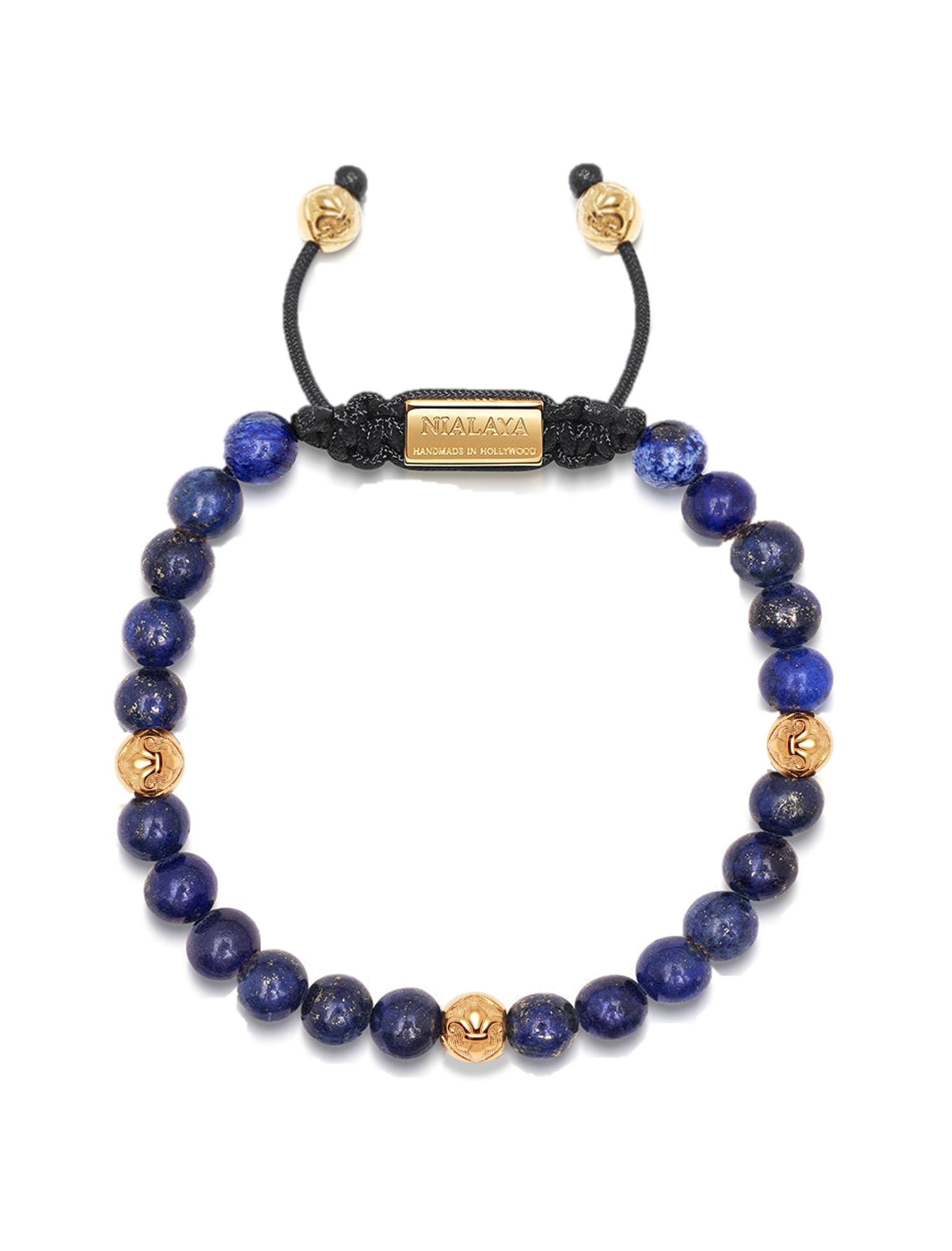 Exclusive 18K Gold Nialaya bracelet with Blue Lapis Lazuli