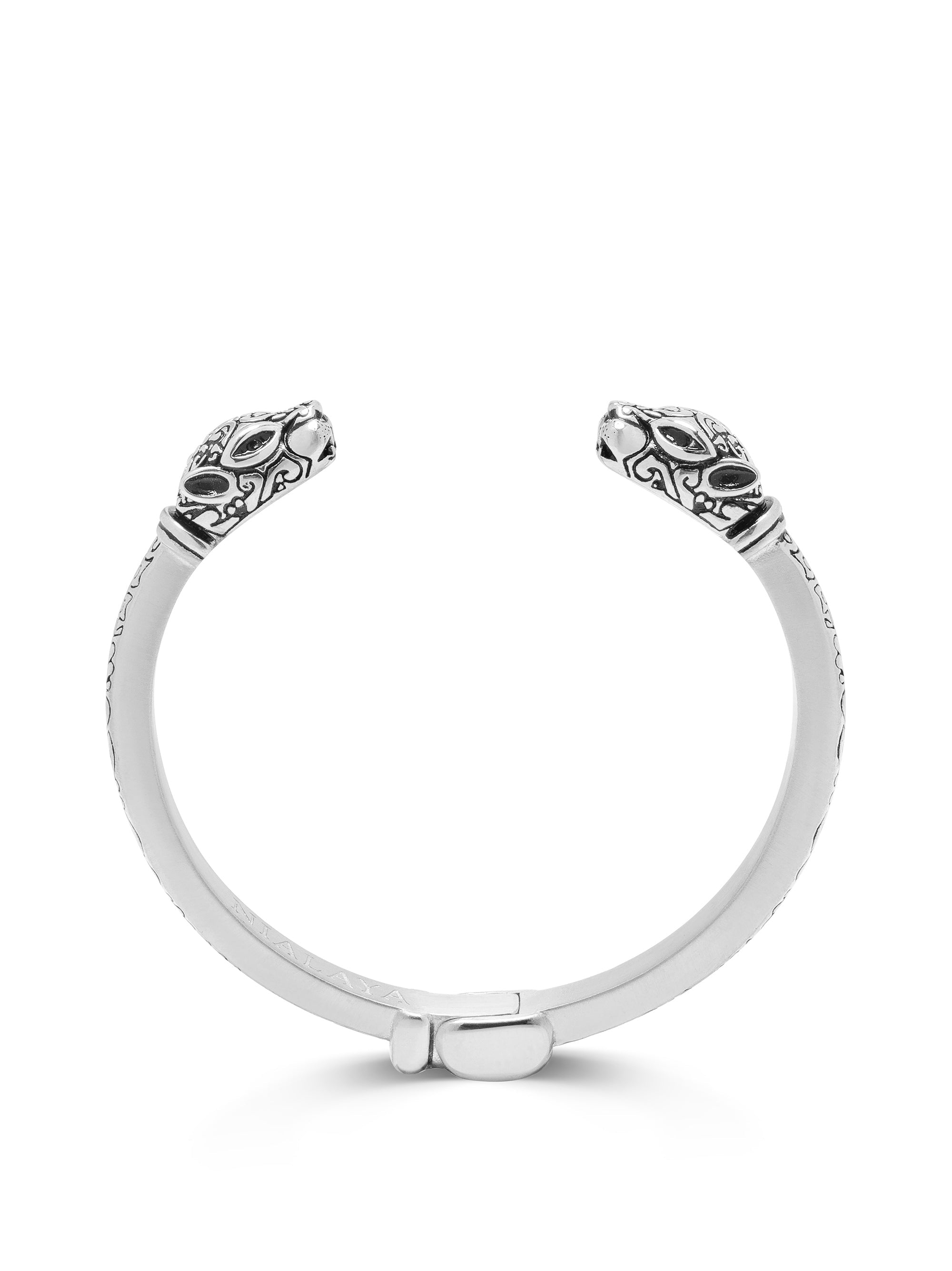 Men'S Adorned Panther Bangle In Silver