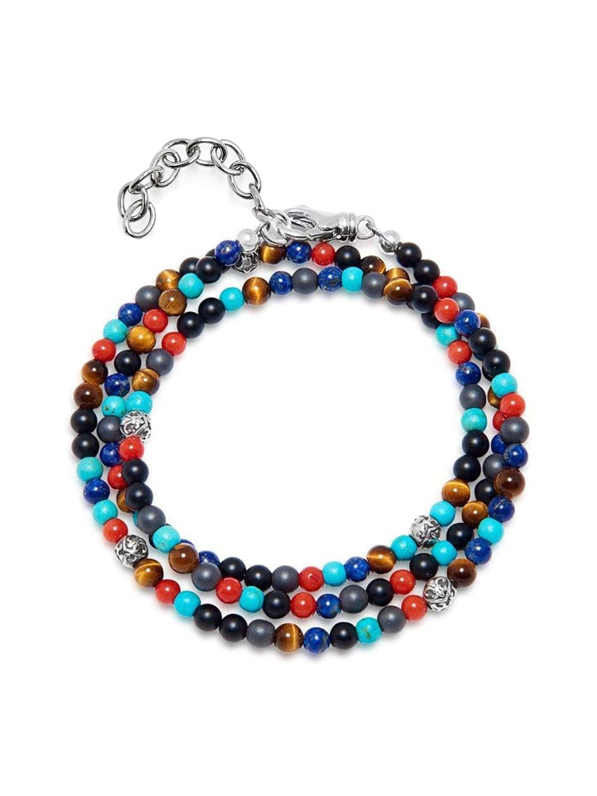 The Mykonos Collection (Turquoise, Red Glass Beads, Blue Lapis, Hematite, and Onyx)