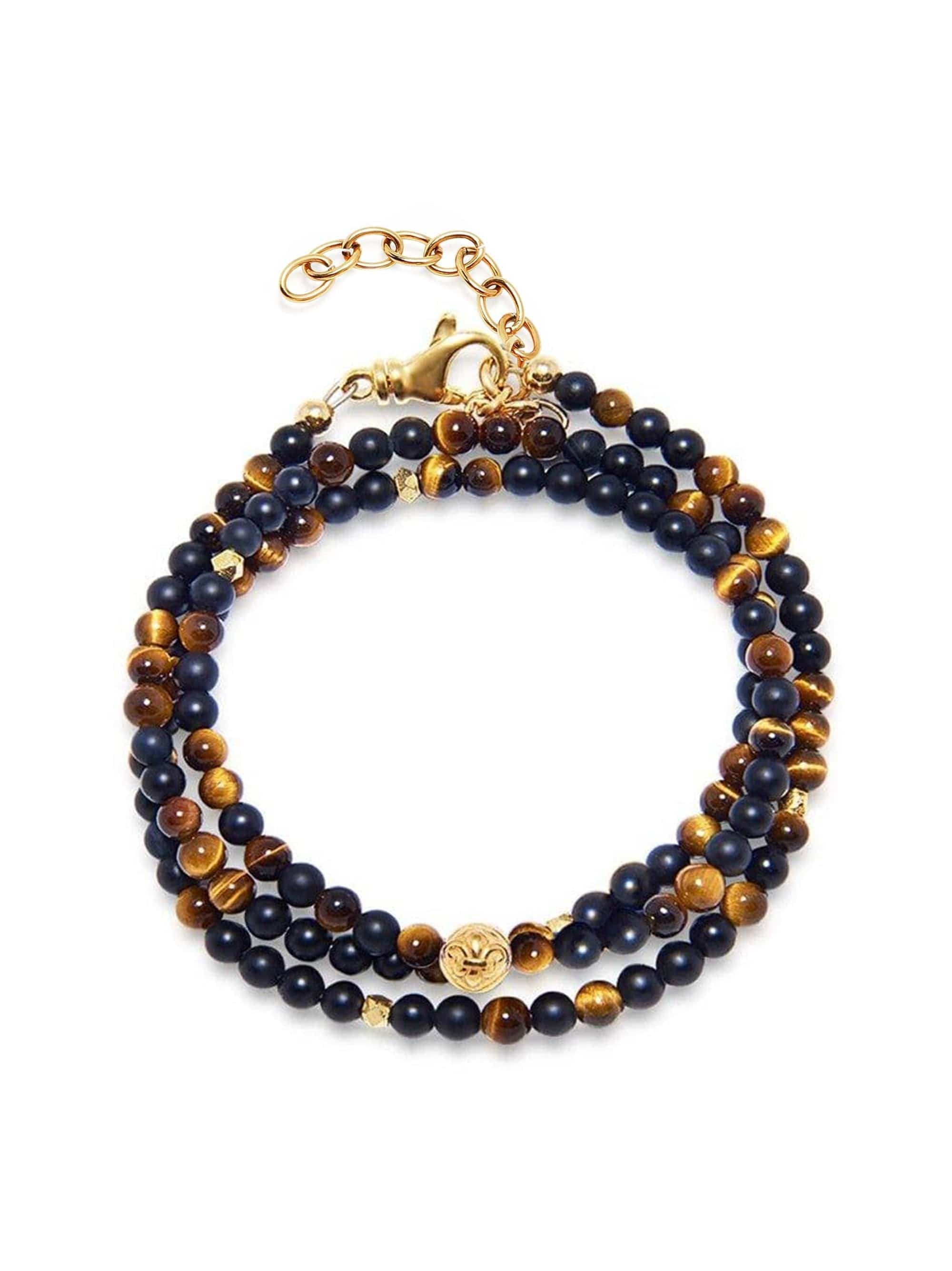 The Mykonos Collection (Brown Tiger Eye, Matte Onyx, and Gold)