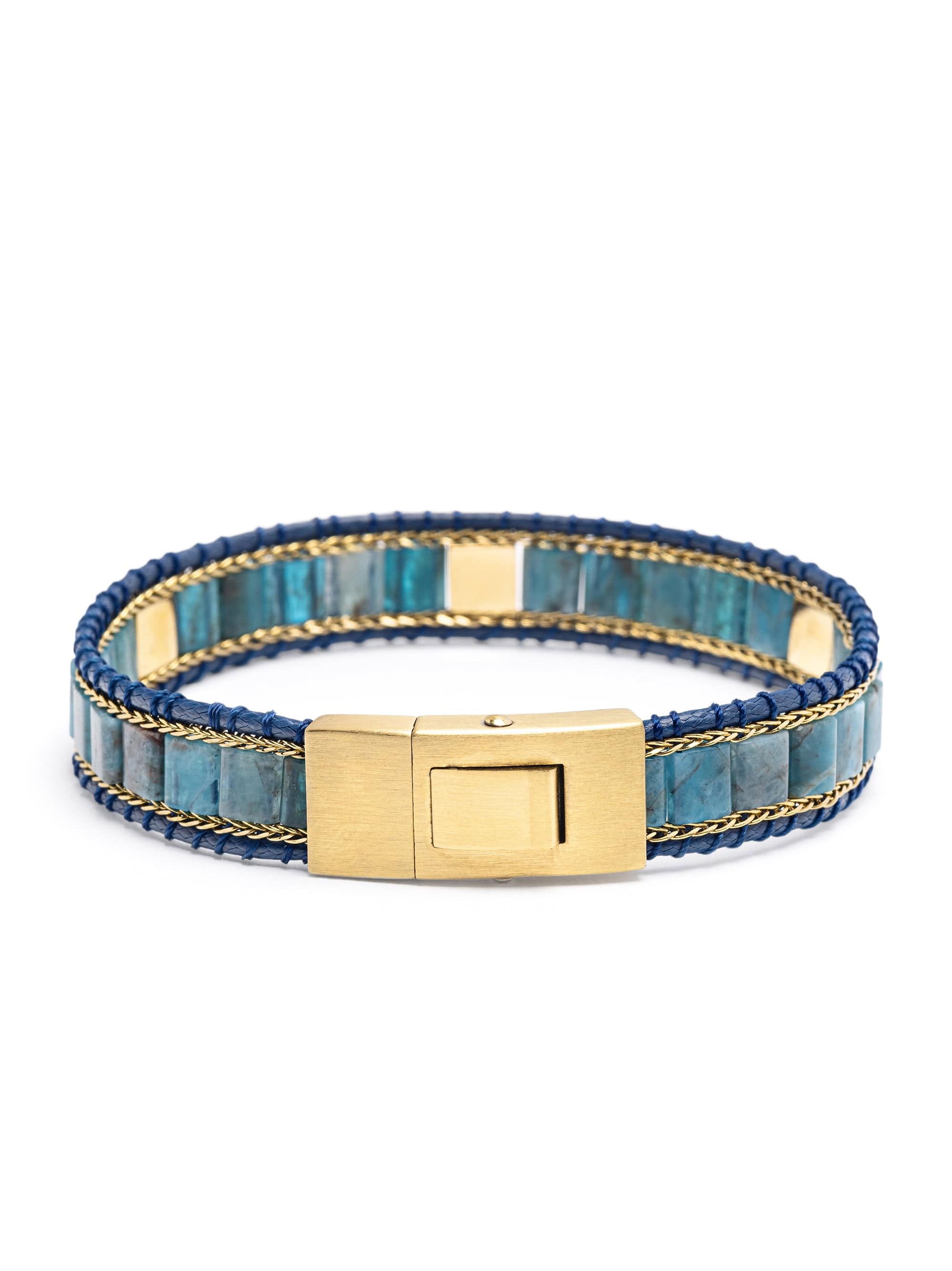 Blue Apatite Stud Bracelet