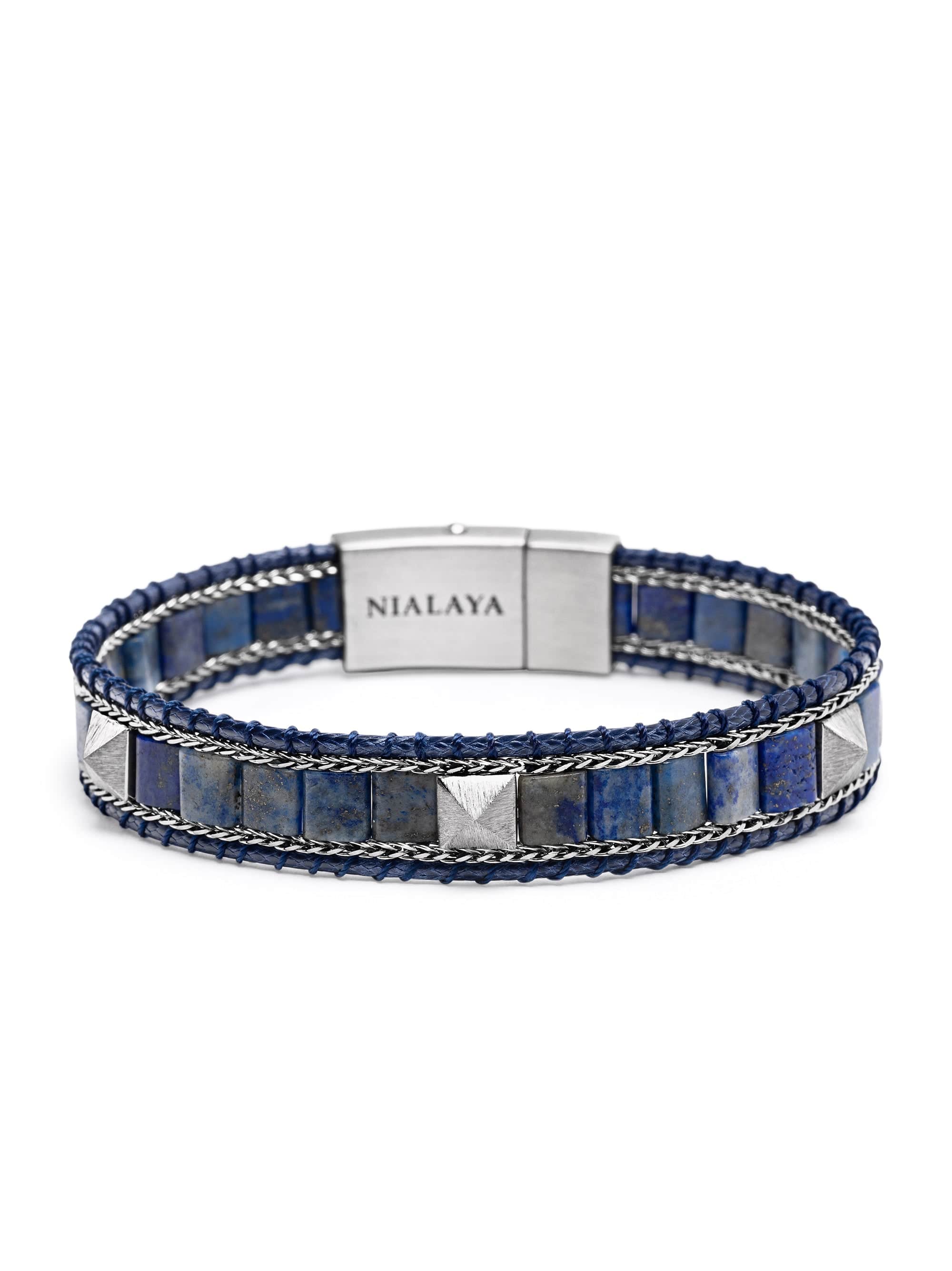 Blue Lapis Stud Bracelet