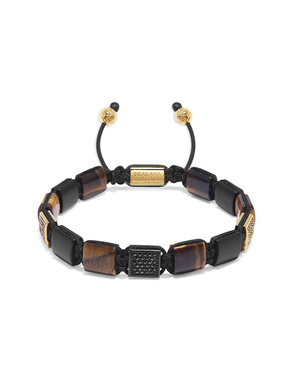 The Cz Flatbead Collection with Tiger eye and onyx