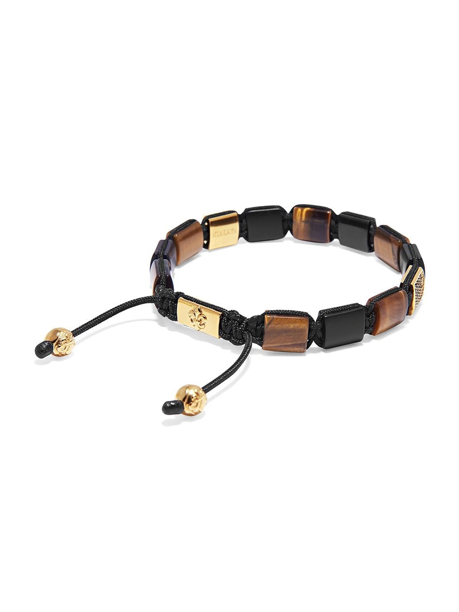 The Cz Flatbead Collection with Tiger eye and onyx