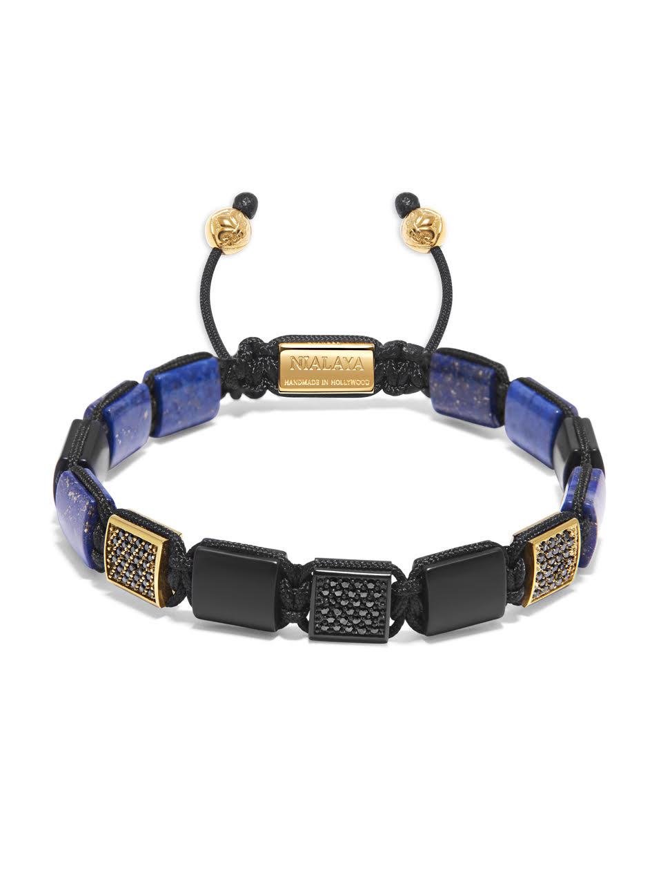The Cz Flatbead Collection with Lapis lazuli and Onyx