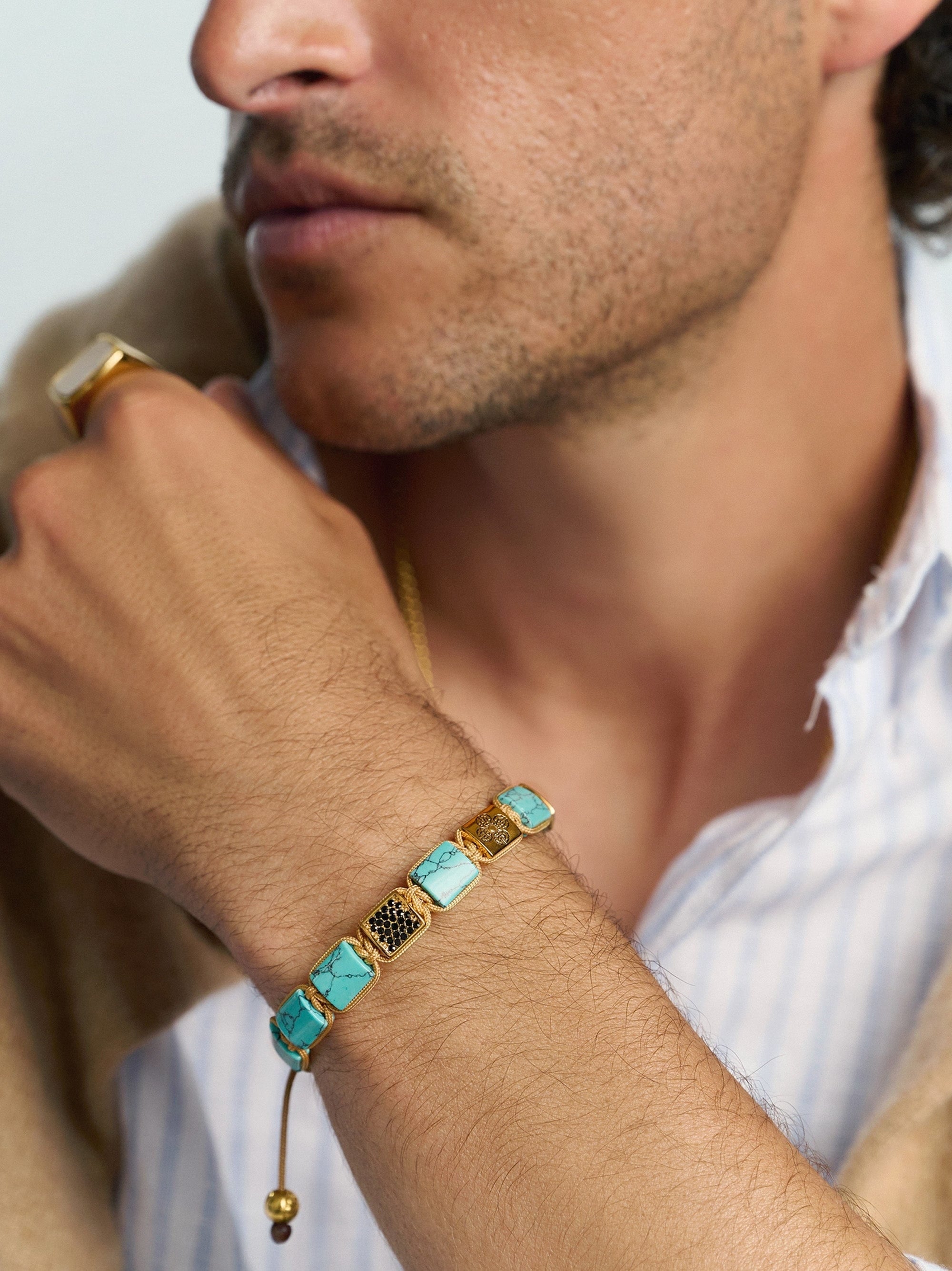 The Dorje Flatbead Collection with Turquoise and Gold