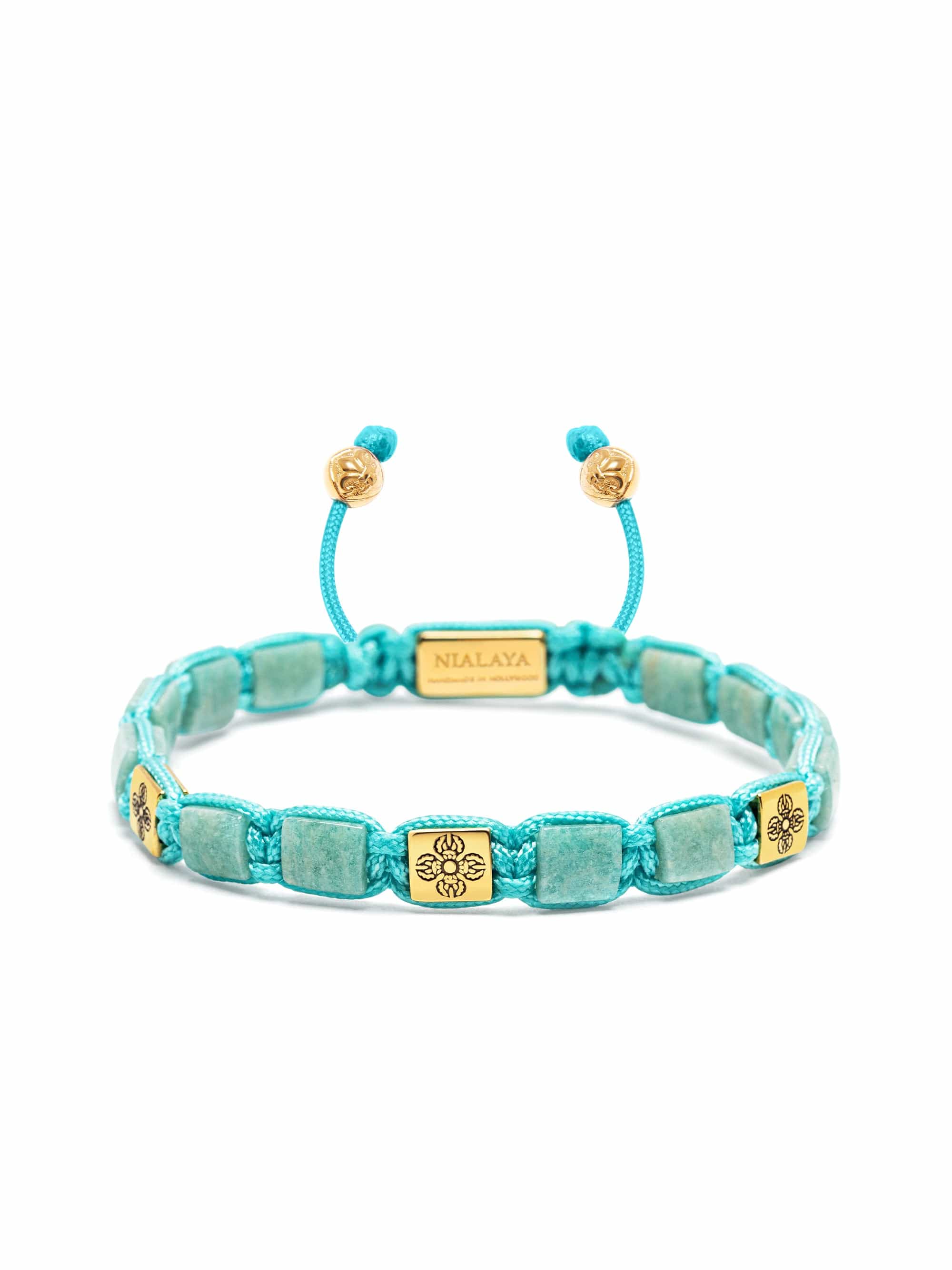 Mini Amazonite Dorje Flatbead  Bracelet