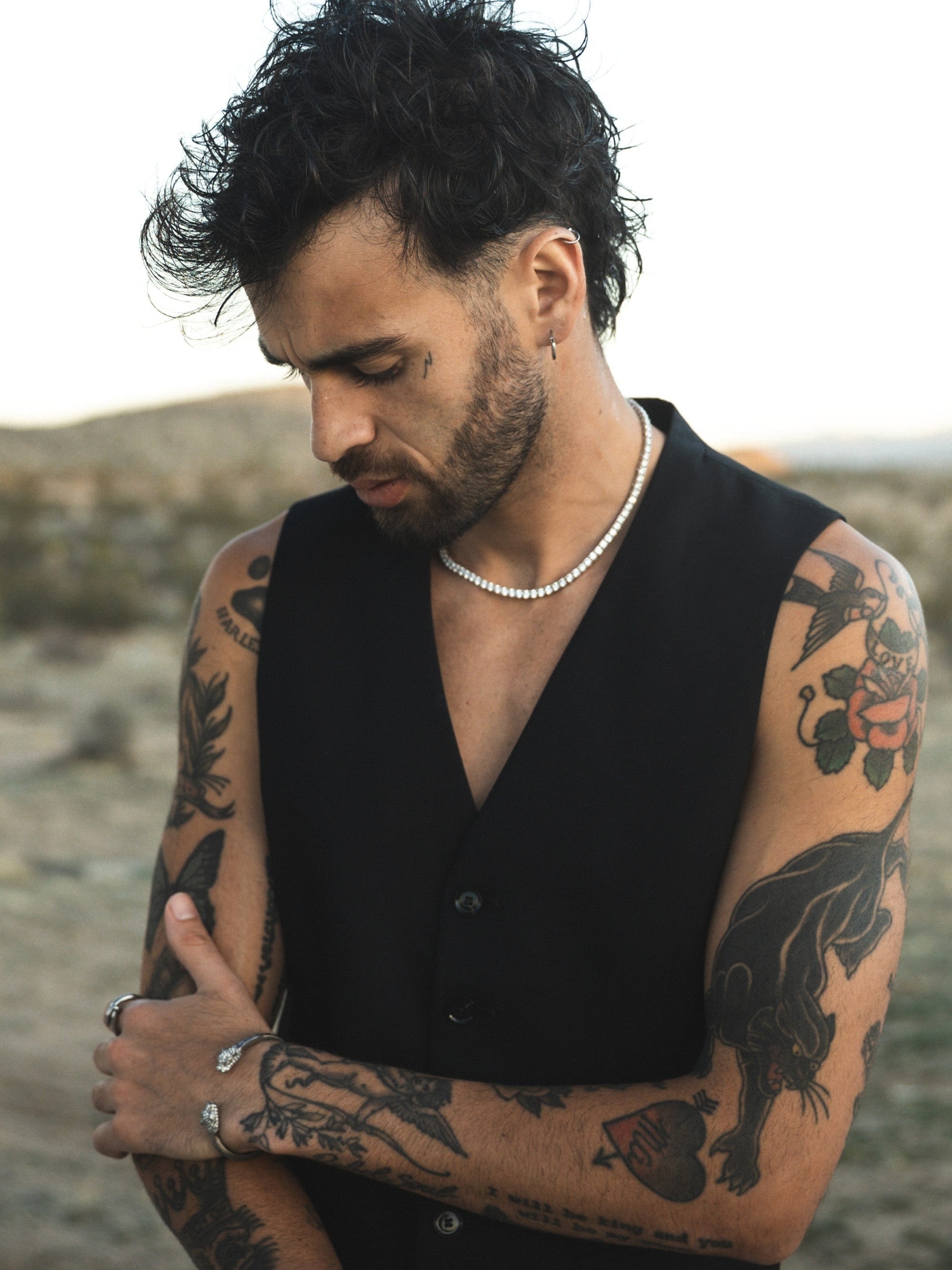 Tennis Necklace in Gold