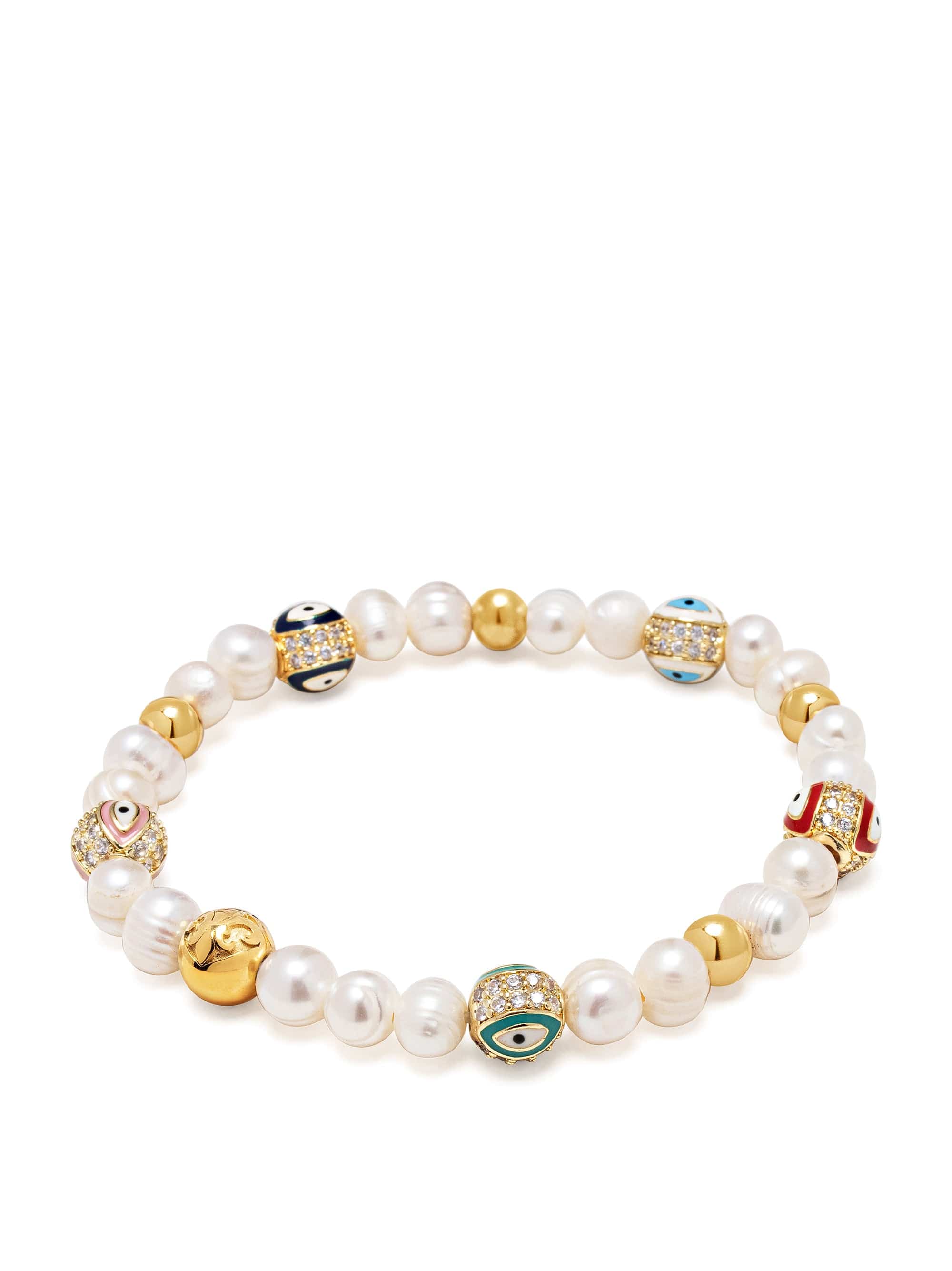 Women'S Evil Eye Pearl Bracelet