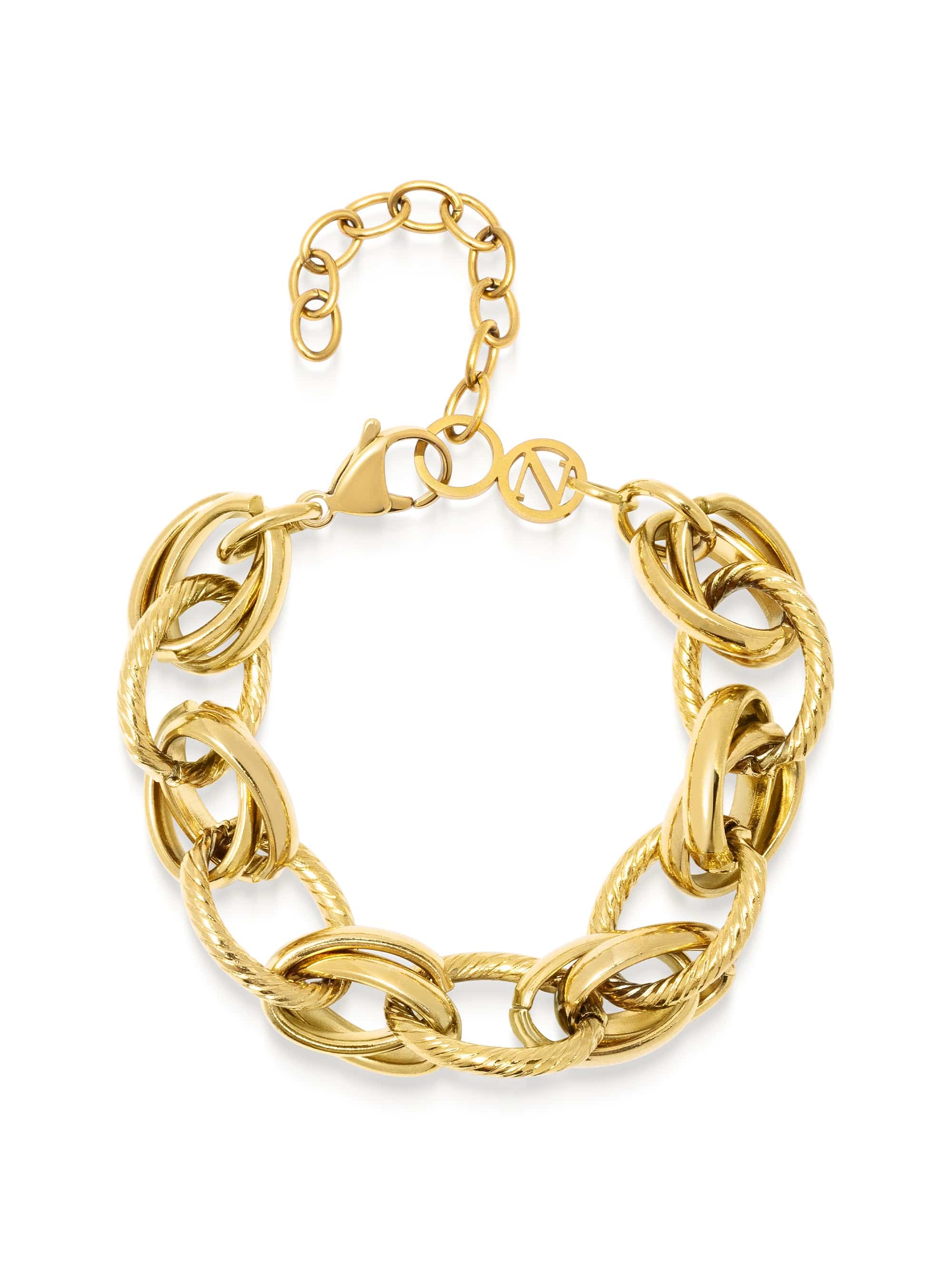 Gold Mixed Link Bracelet