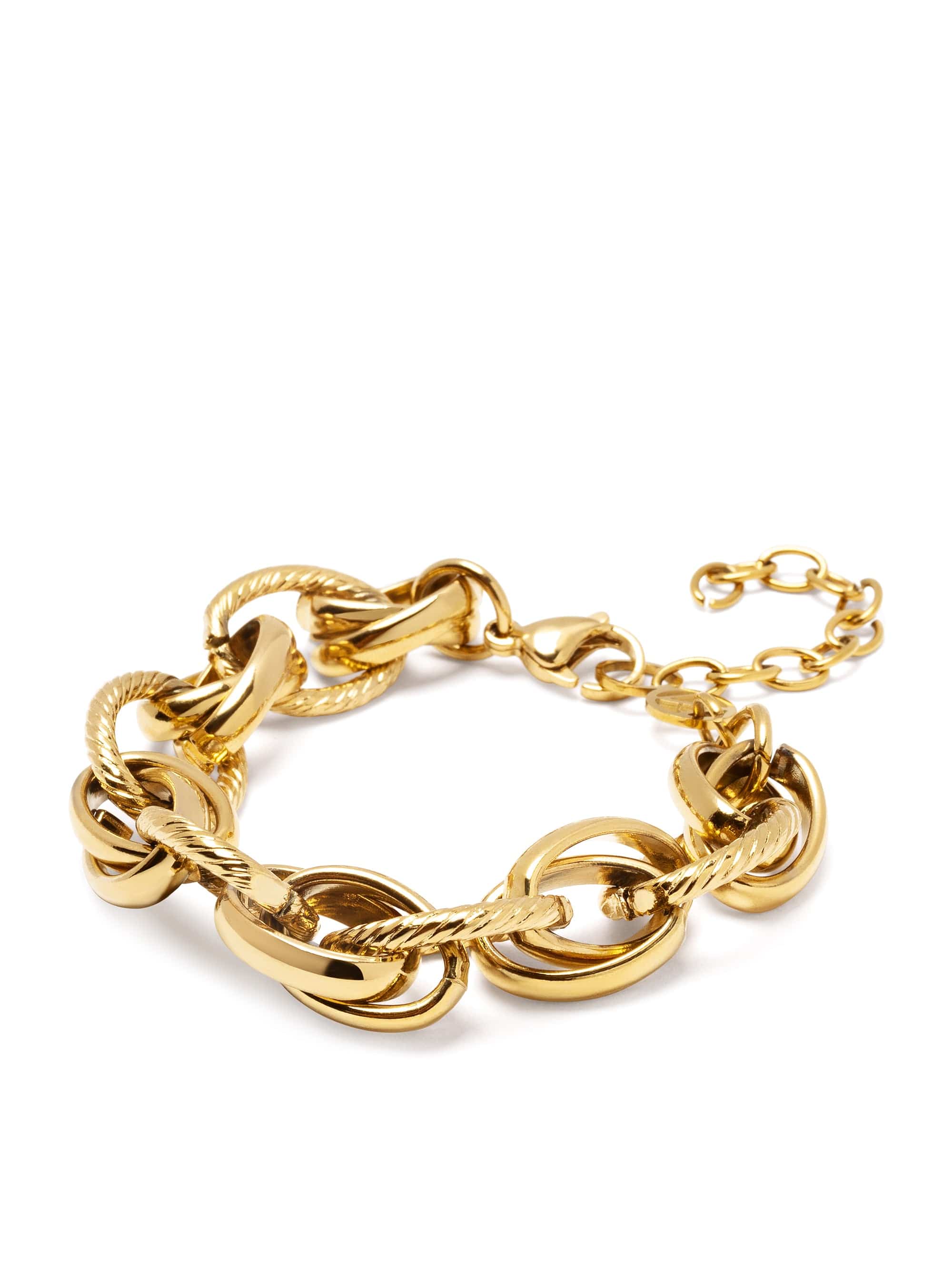 Gold Mixed Link Bracelet