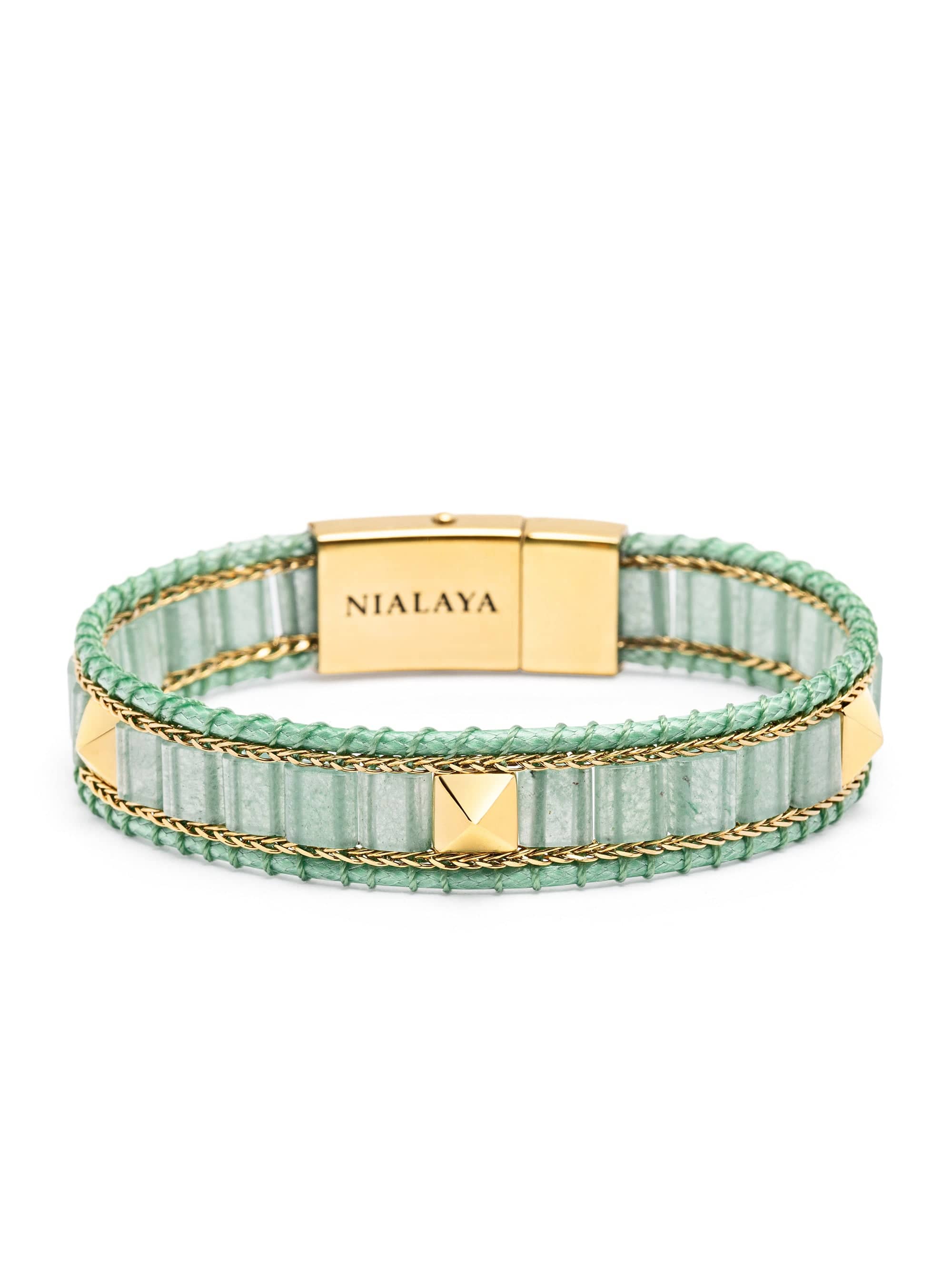 Green Aventurine Stud Bracelet