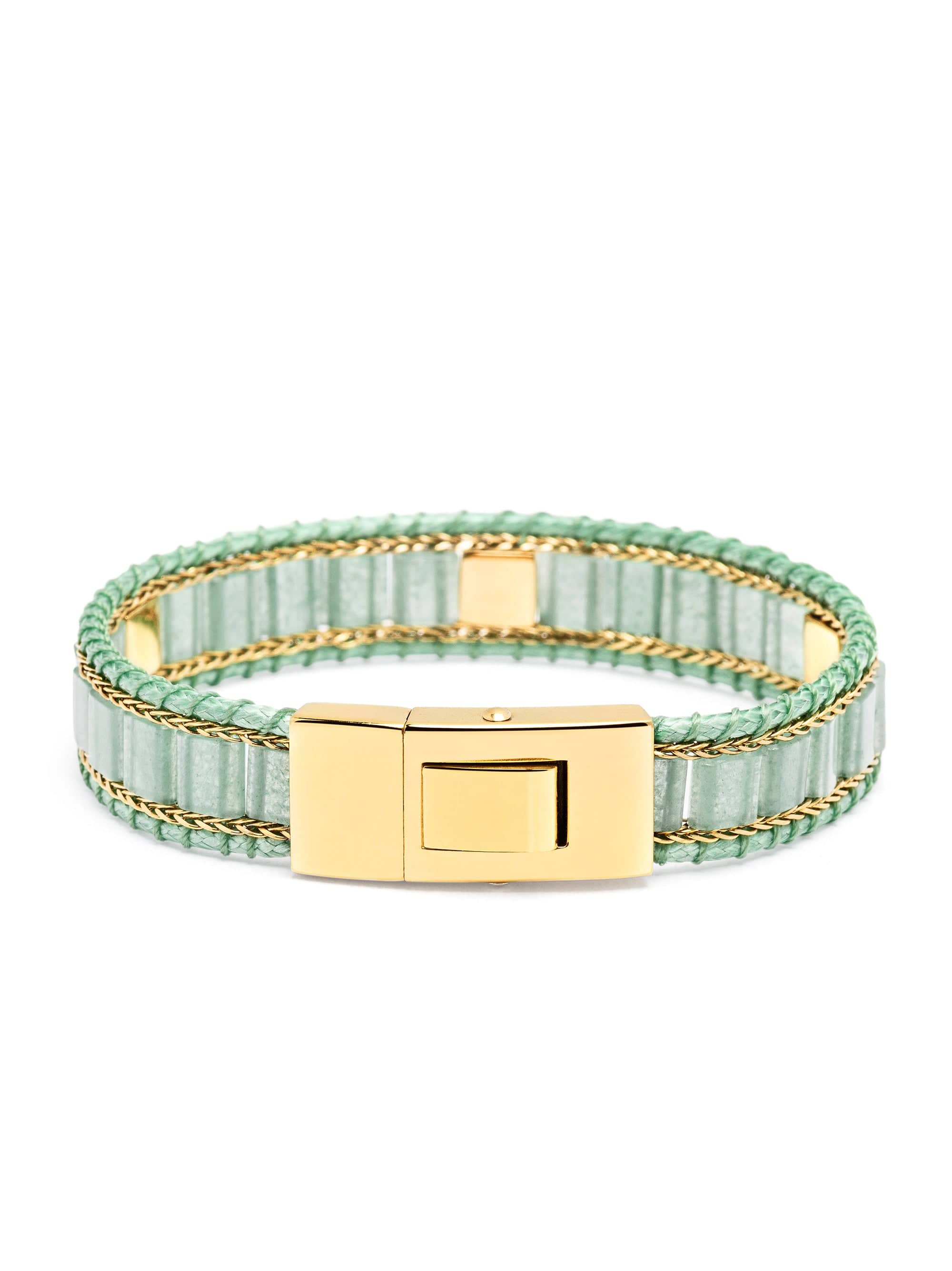 Green Aventurine Stud Bracelet