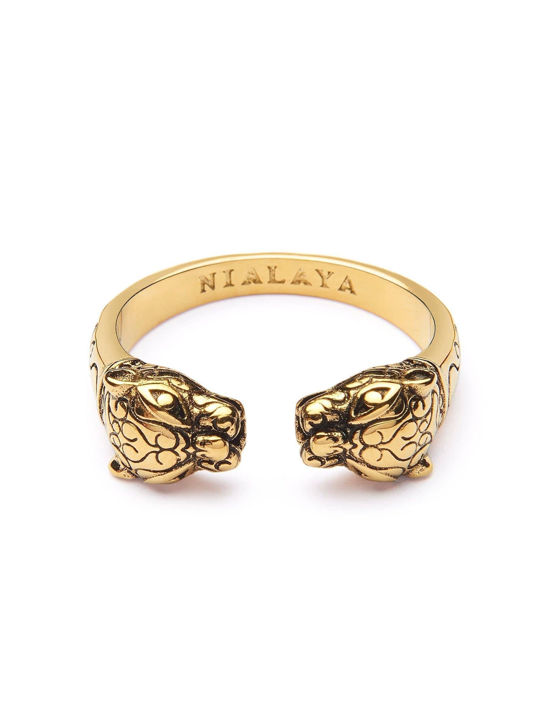 Men'S Gold Panther Ring