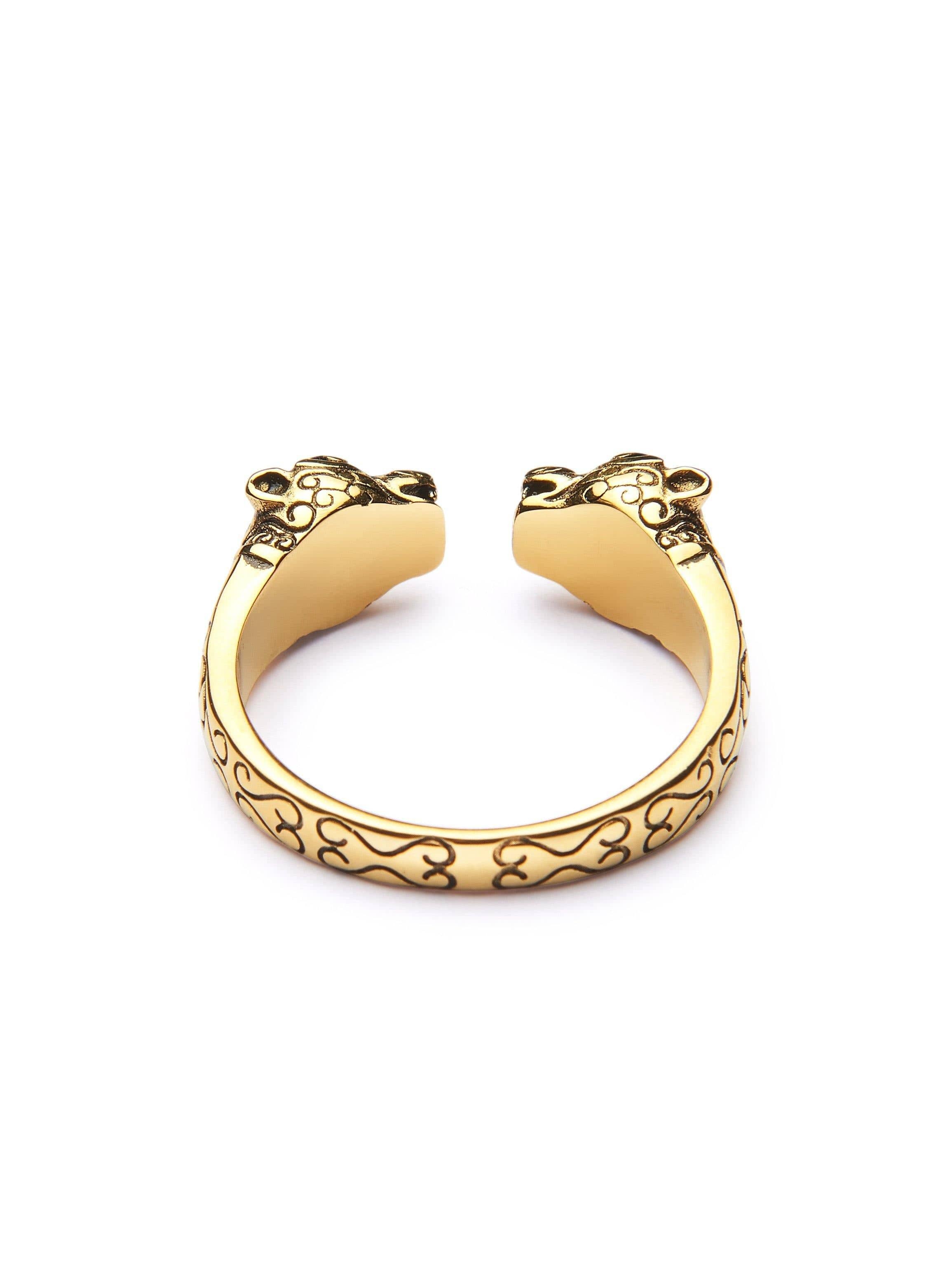 Men'S Gold Panther Ring