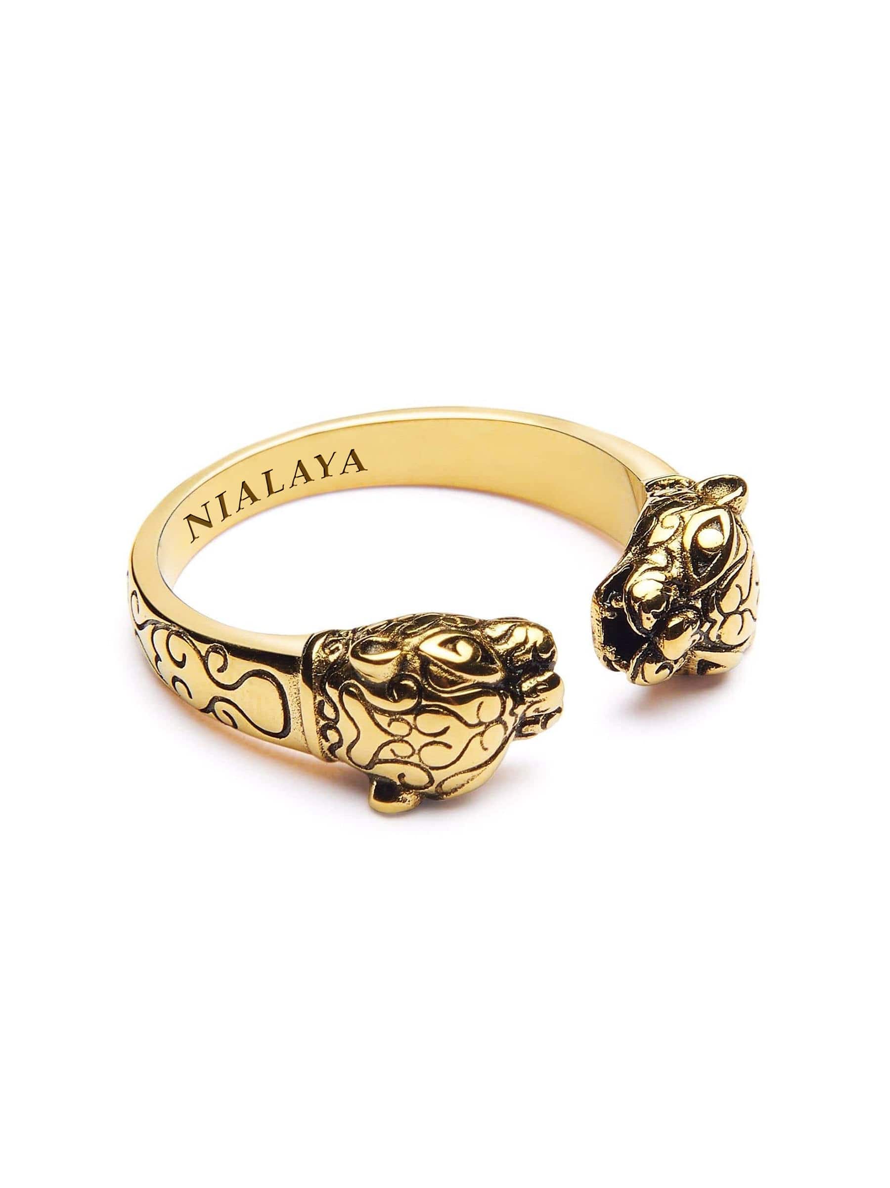 Men'S Gold Panther Ring
