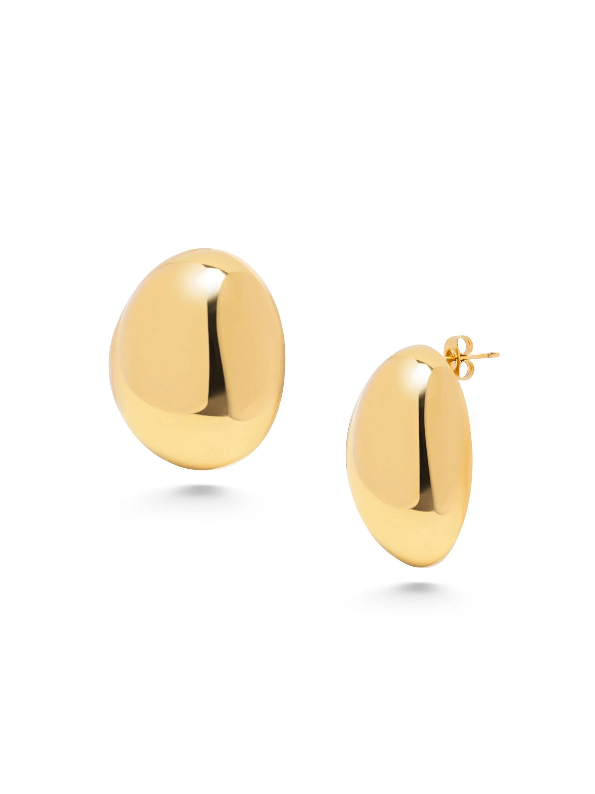 Vintage Oval Stud Earrings