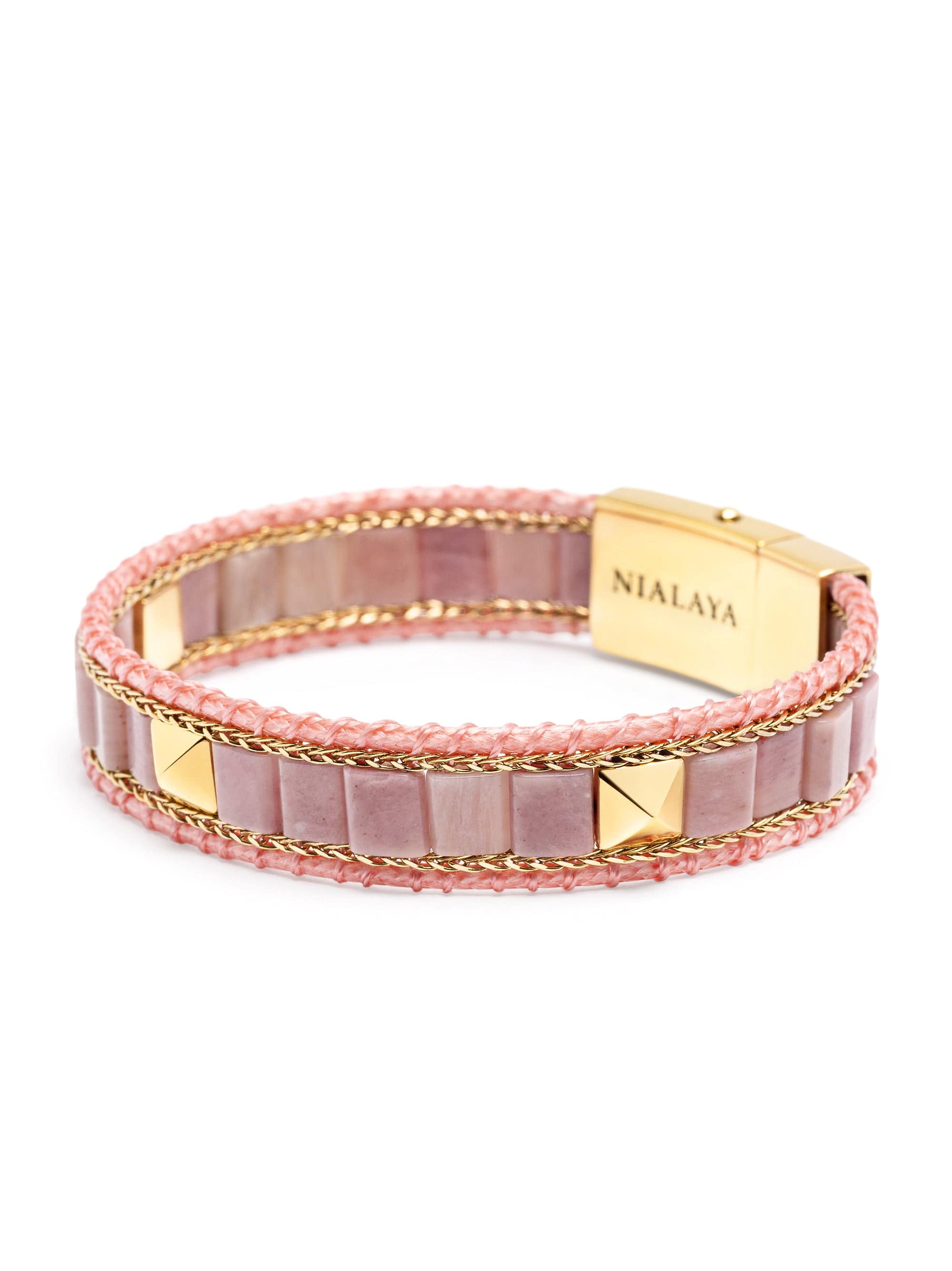 Rhodonite Stud Bracelet