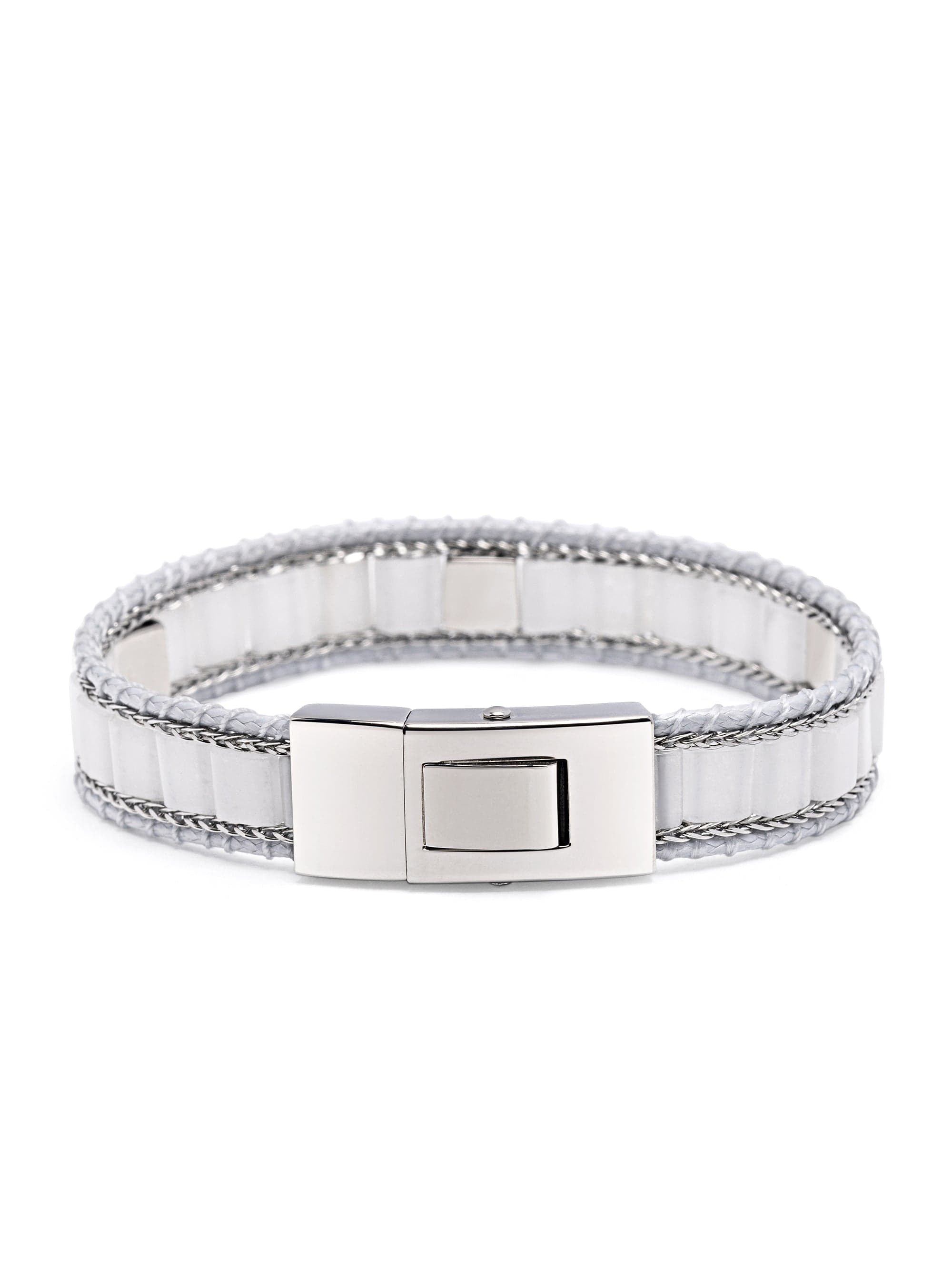 White Jade Stud Bracelet