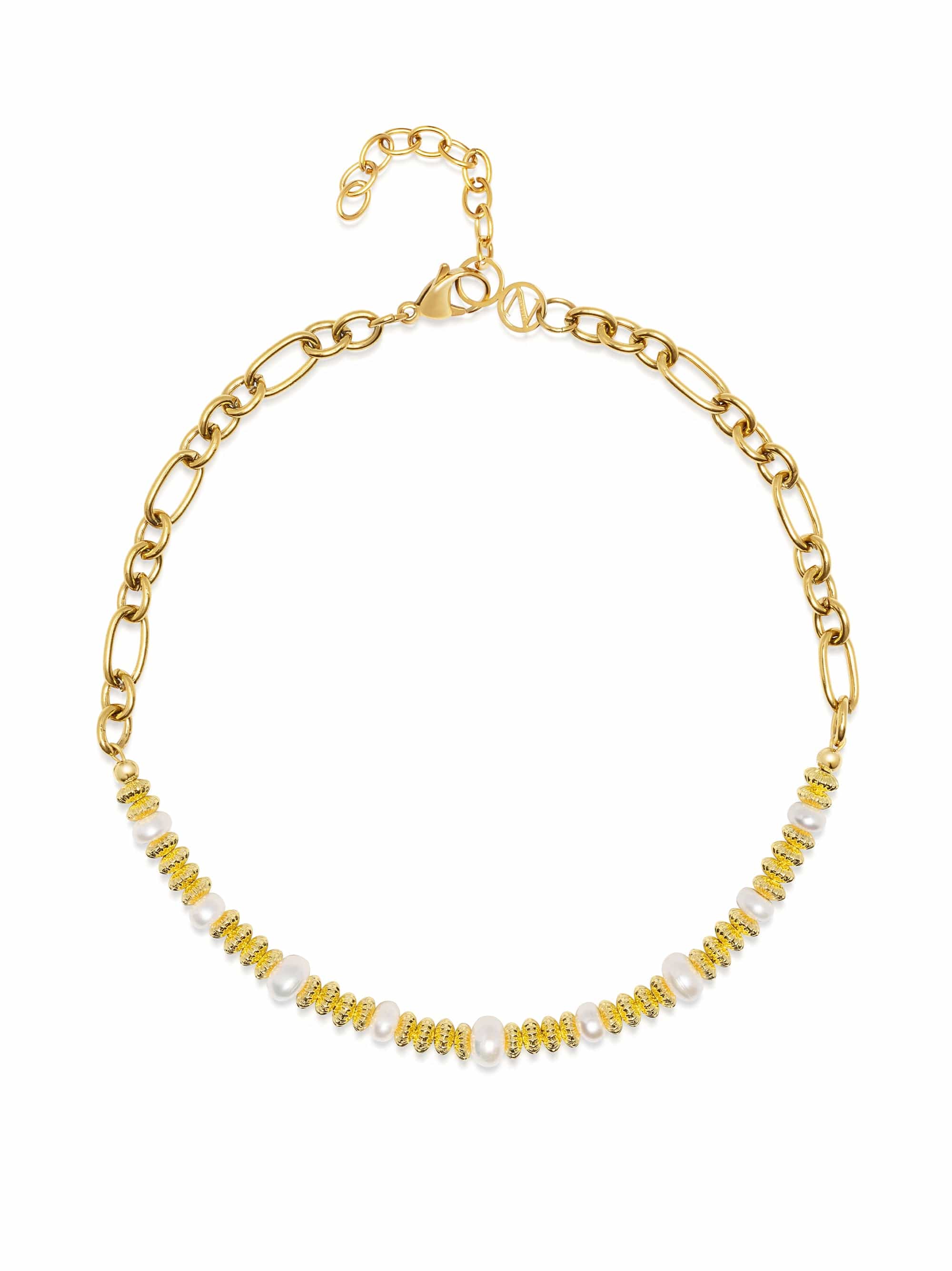 Chain Choker With Pearls