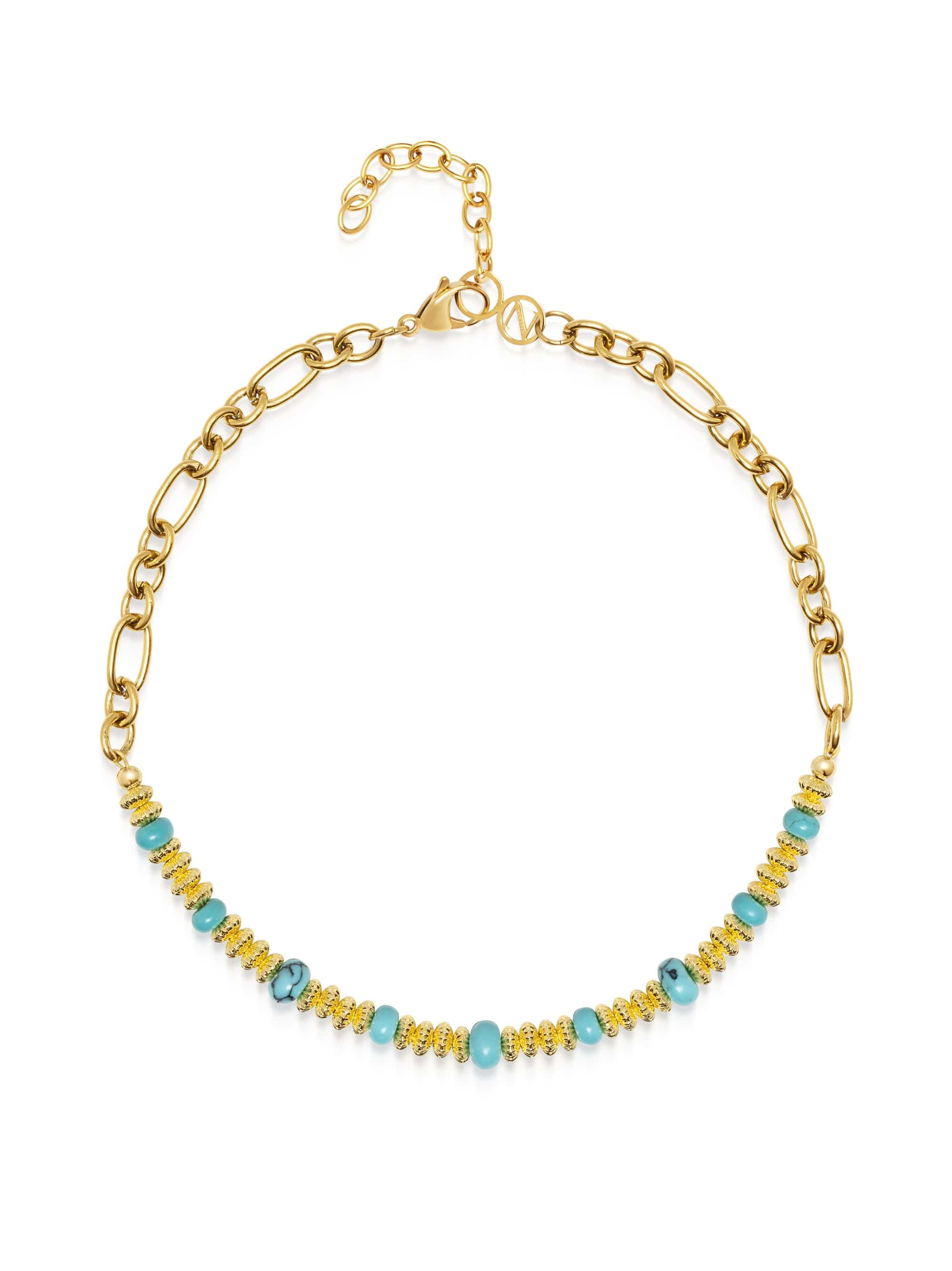 Chain Choker With Turquoise